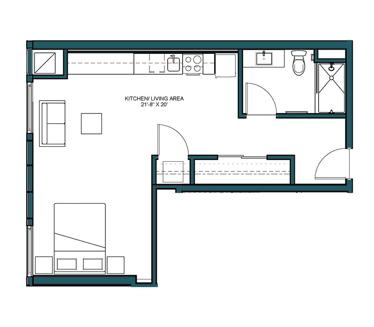 Floor Plan Image of Apartment Apt 745