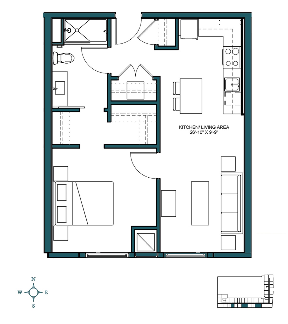 Floor Plan Image of Apartment Apt 724