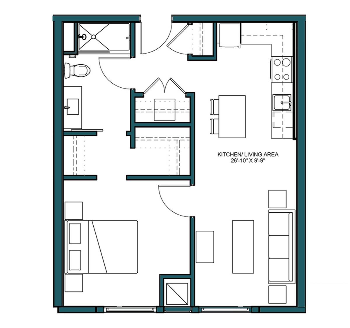 Floor Plan Image of Apartment Apt 724