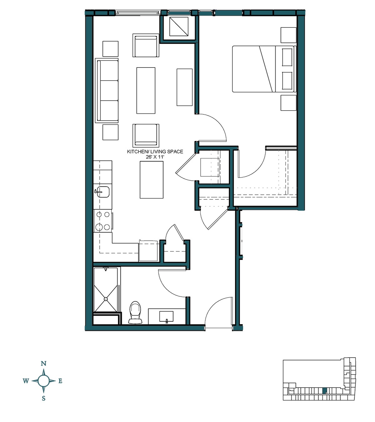 Floor Plan Image of Apartment Apt 808