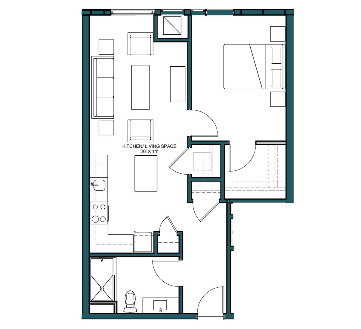 Floor Plan Image of Apartment Apt 808