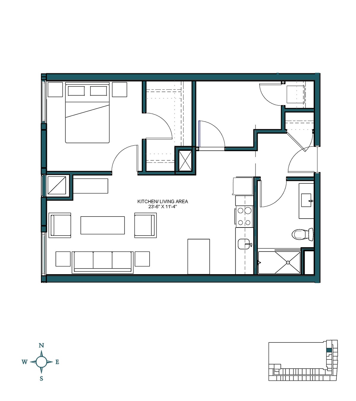 Floor Plan Image of Apartment Apt 344