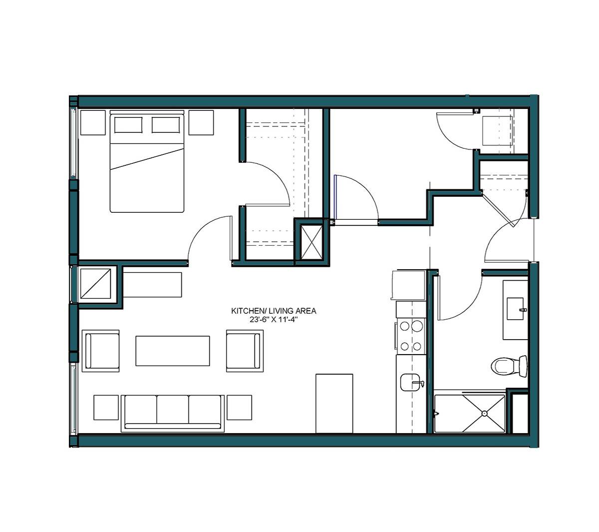 Floor Plan Image of Apartment Apt 344