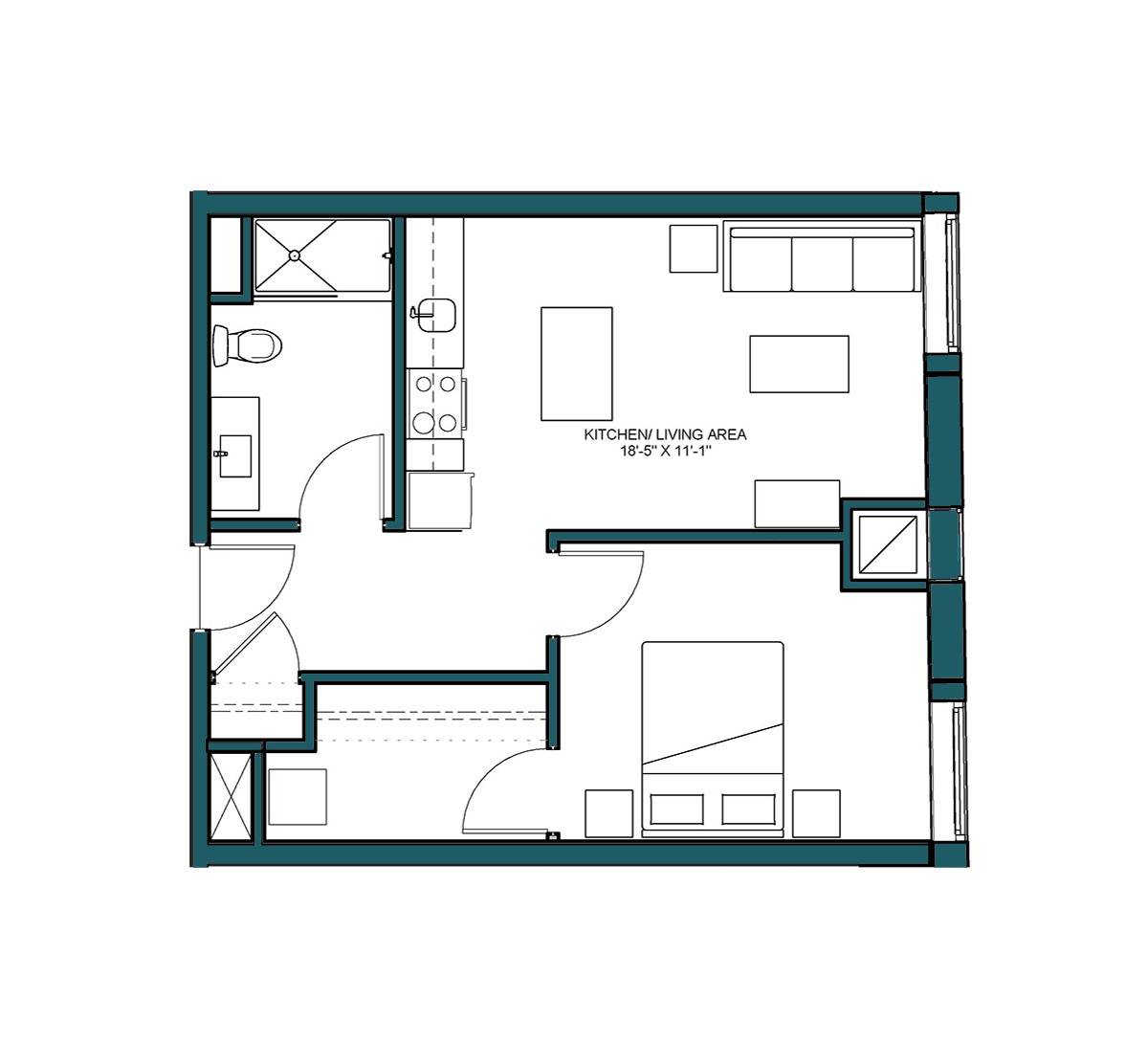 Floor Plan Image of Apartment Apt 441