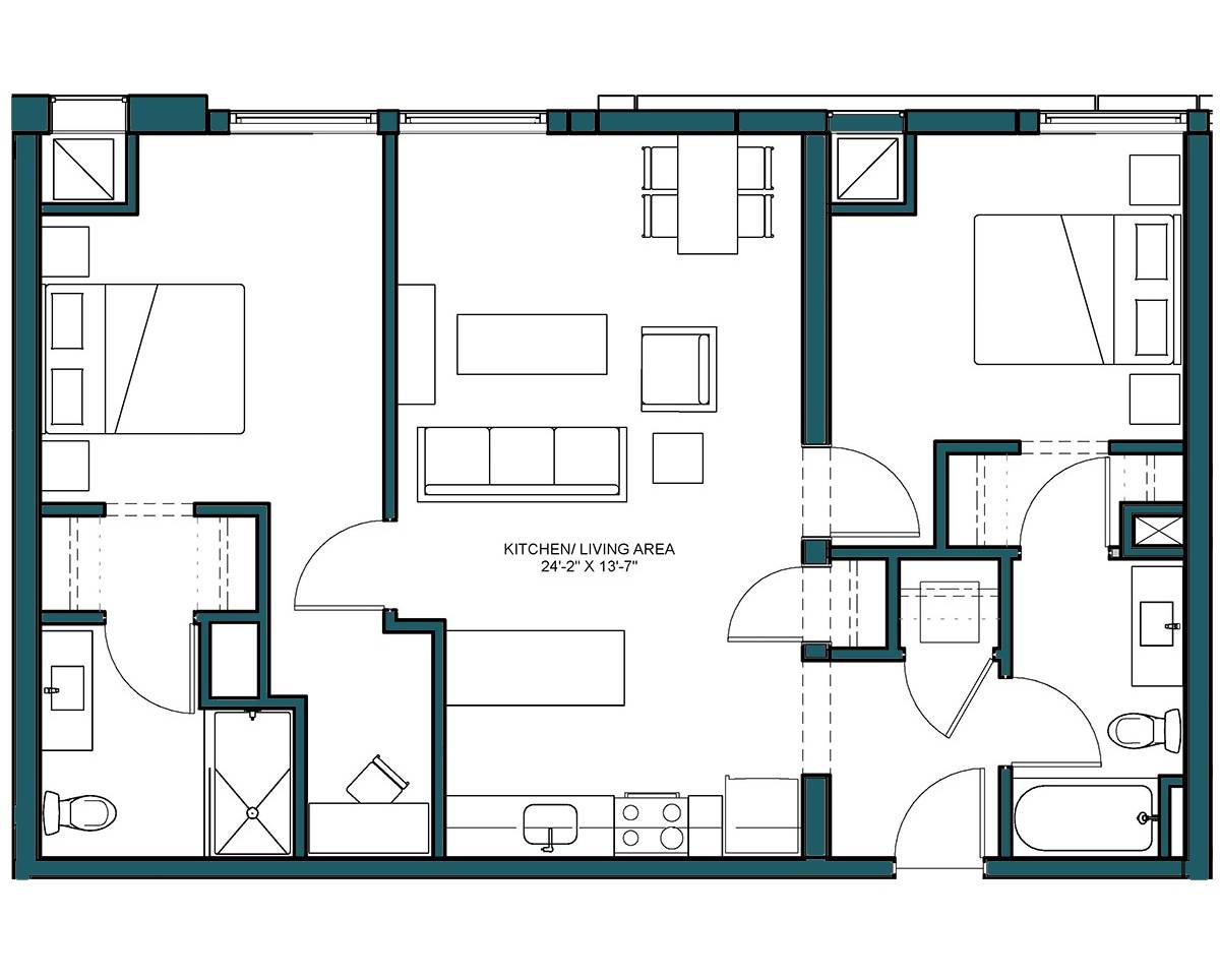 Floor Plan Image of Apartment Apt 719