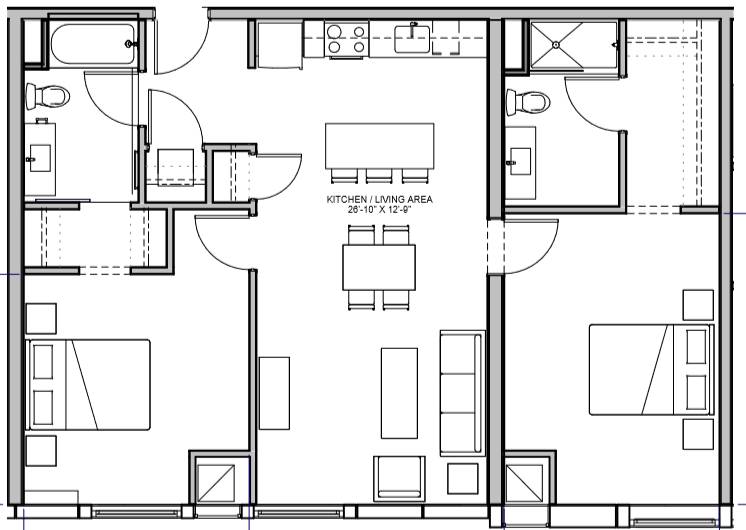 Floor Plan Image of Apartment Apt 434