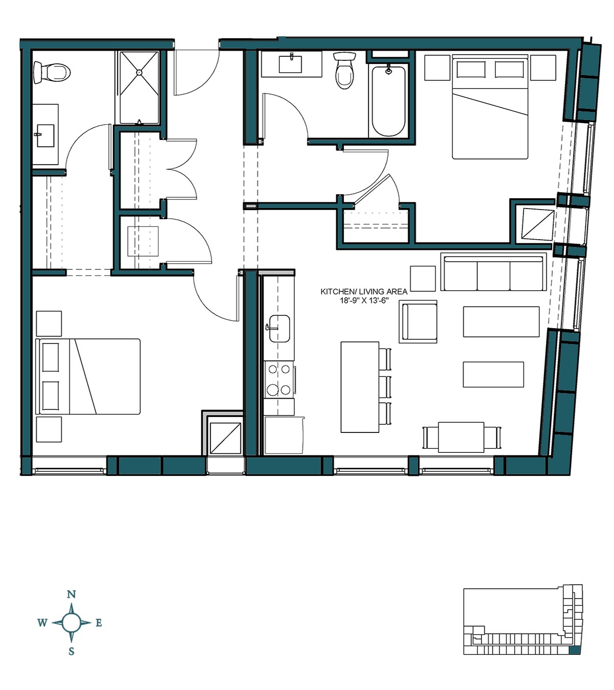 Floor Plan Image of Apartment Apt 335