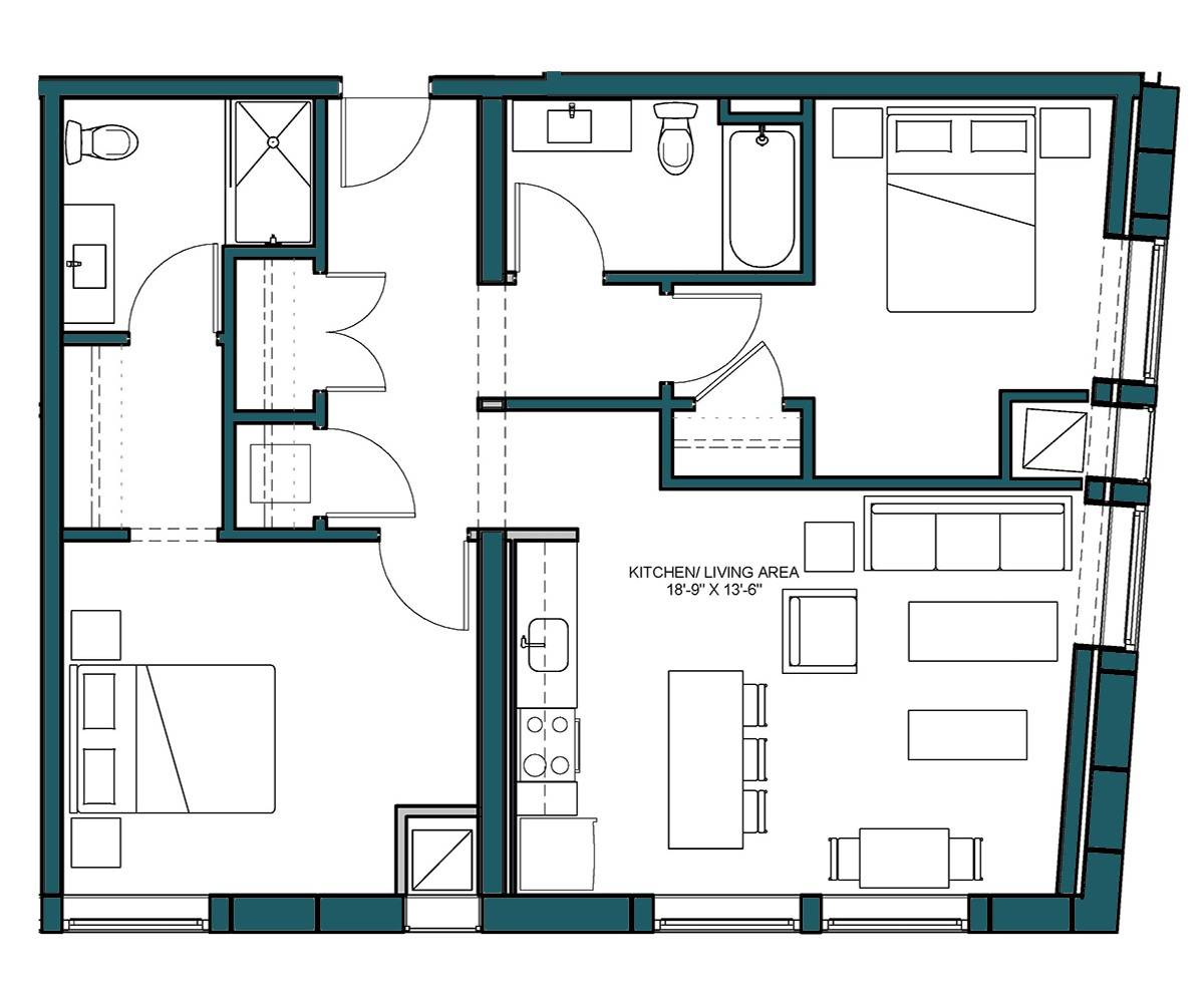 Floor Plan Image of Apartment Apt 335