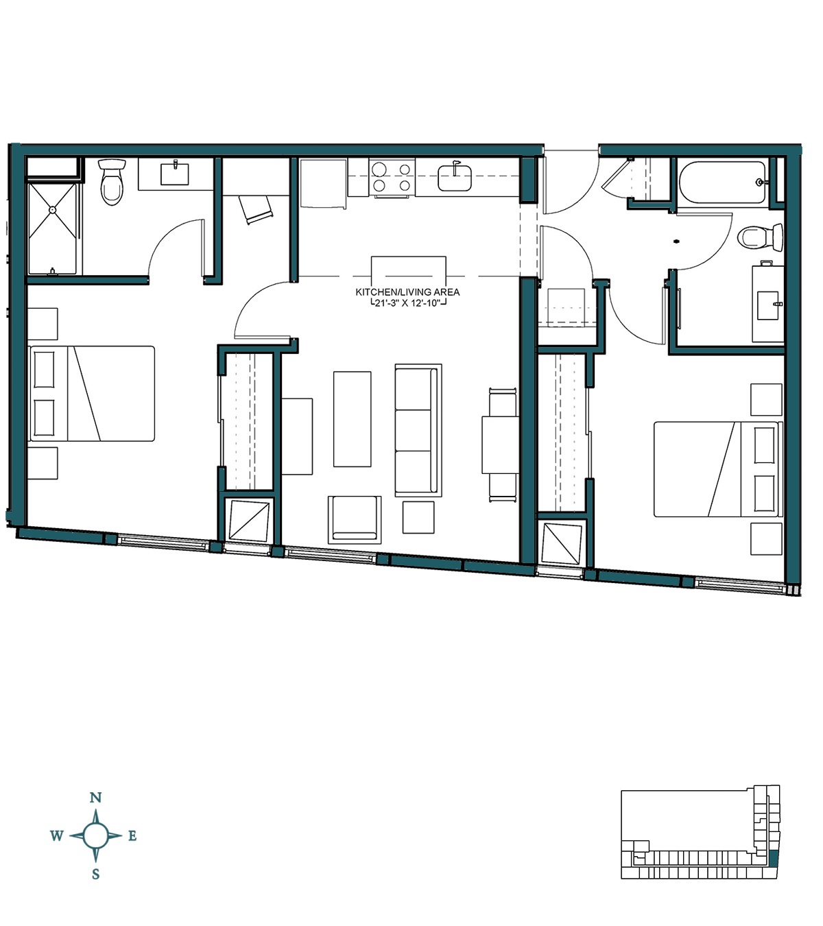Floor Plan Image of Apartment Apt 836