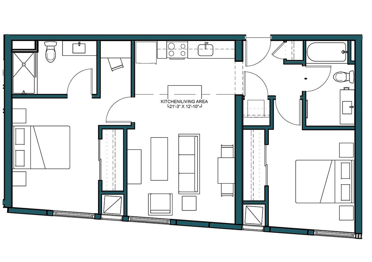 Floor Plan Image of Apartment Apt 836