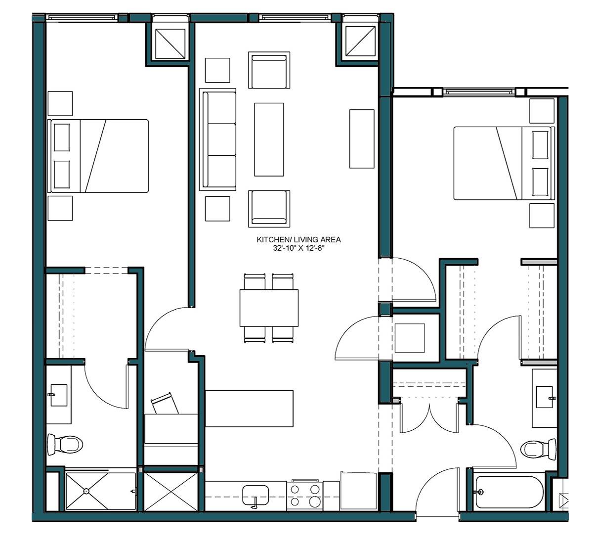 Floor Plan Image of Apartment Apt 404