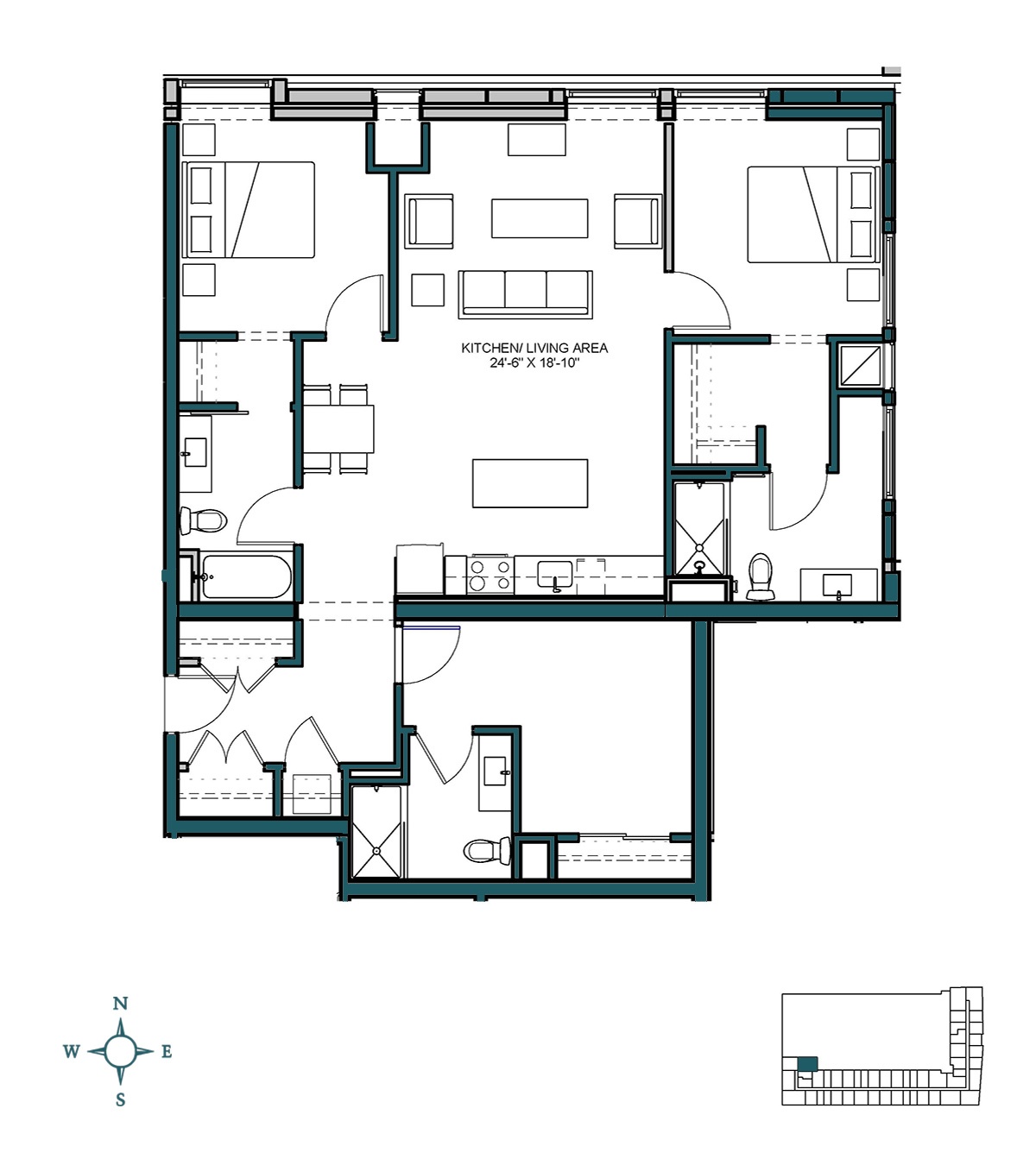 Floor Plan Image of Apartment Apt 717