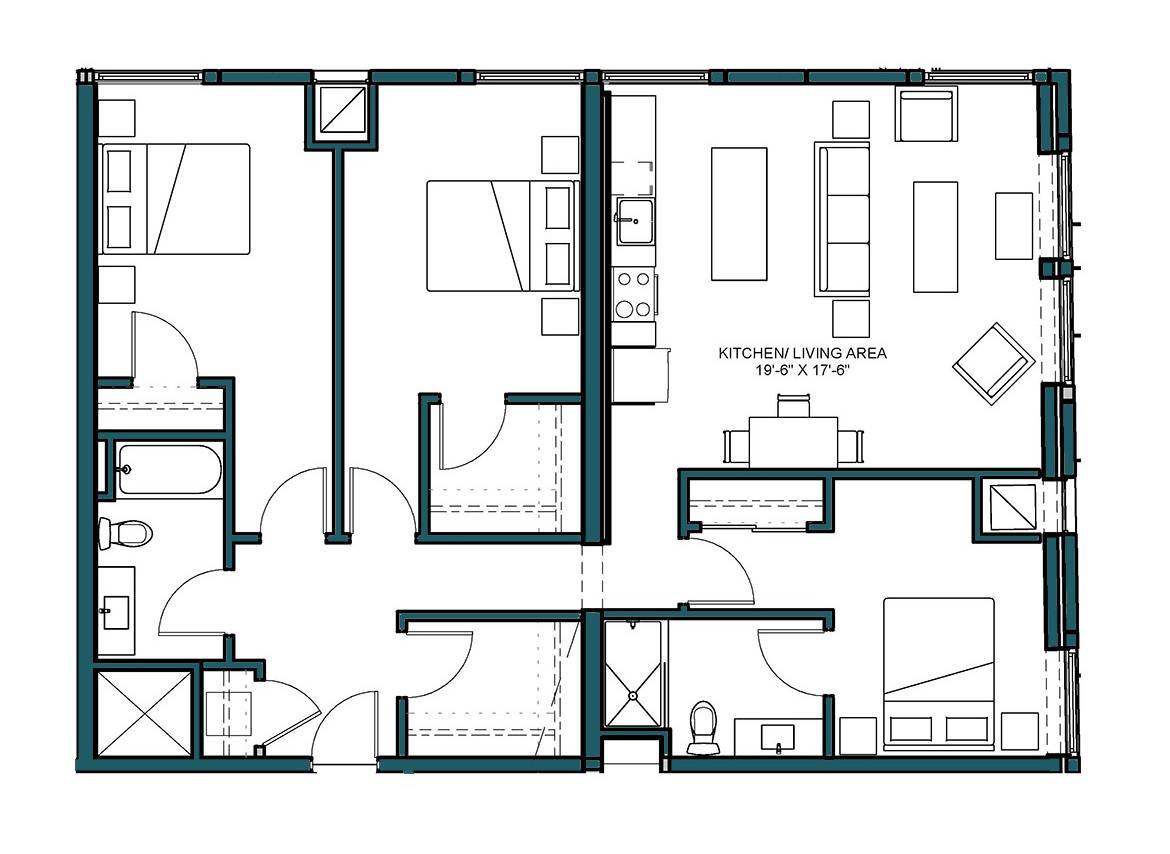 Floor Plan Image of Apartment Apt 643