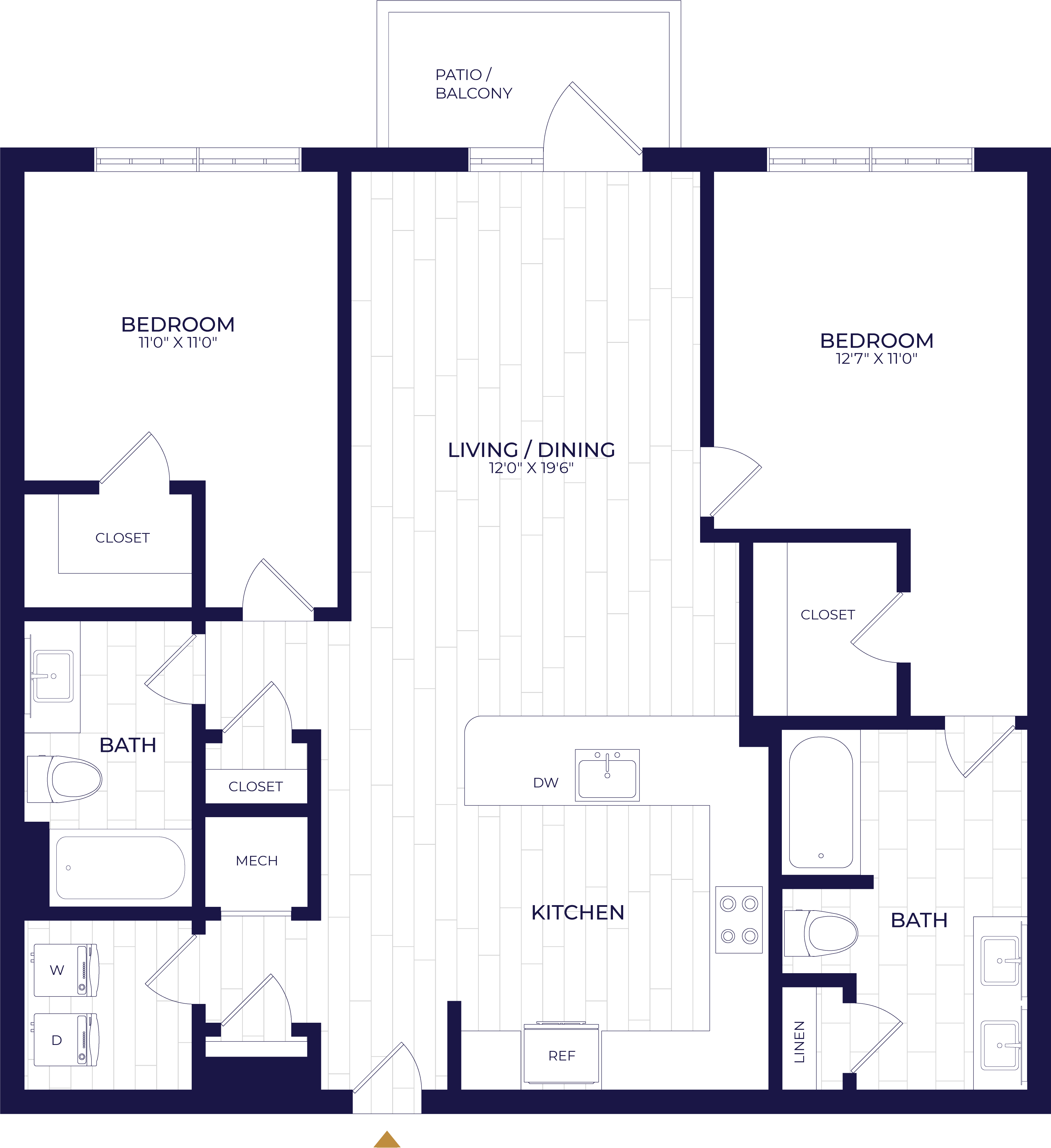 Floor Plan Image of Apartment Apt 215