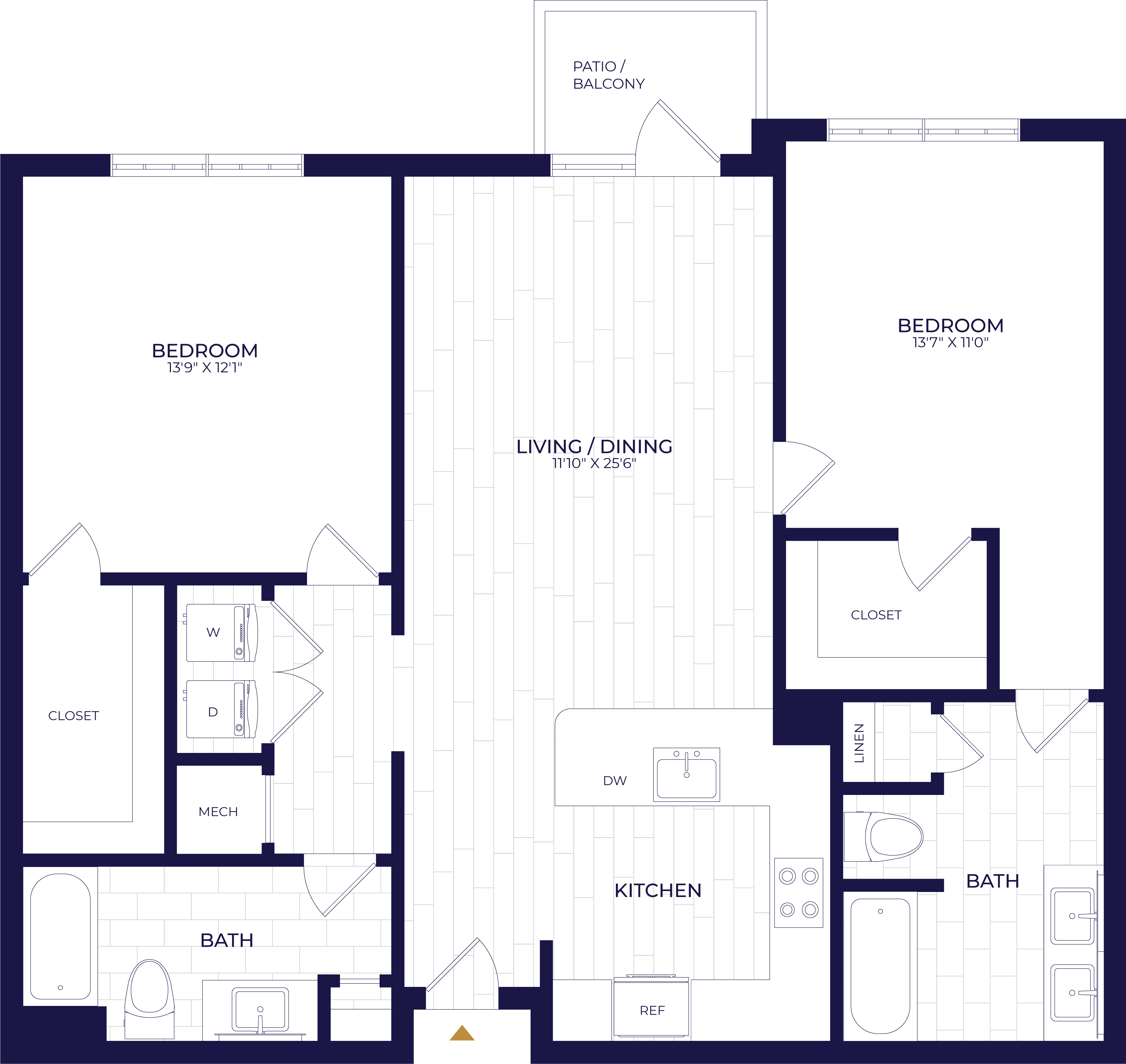 Floor Plan Image of Apartment Apt 410