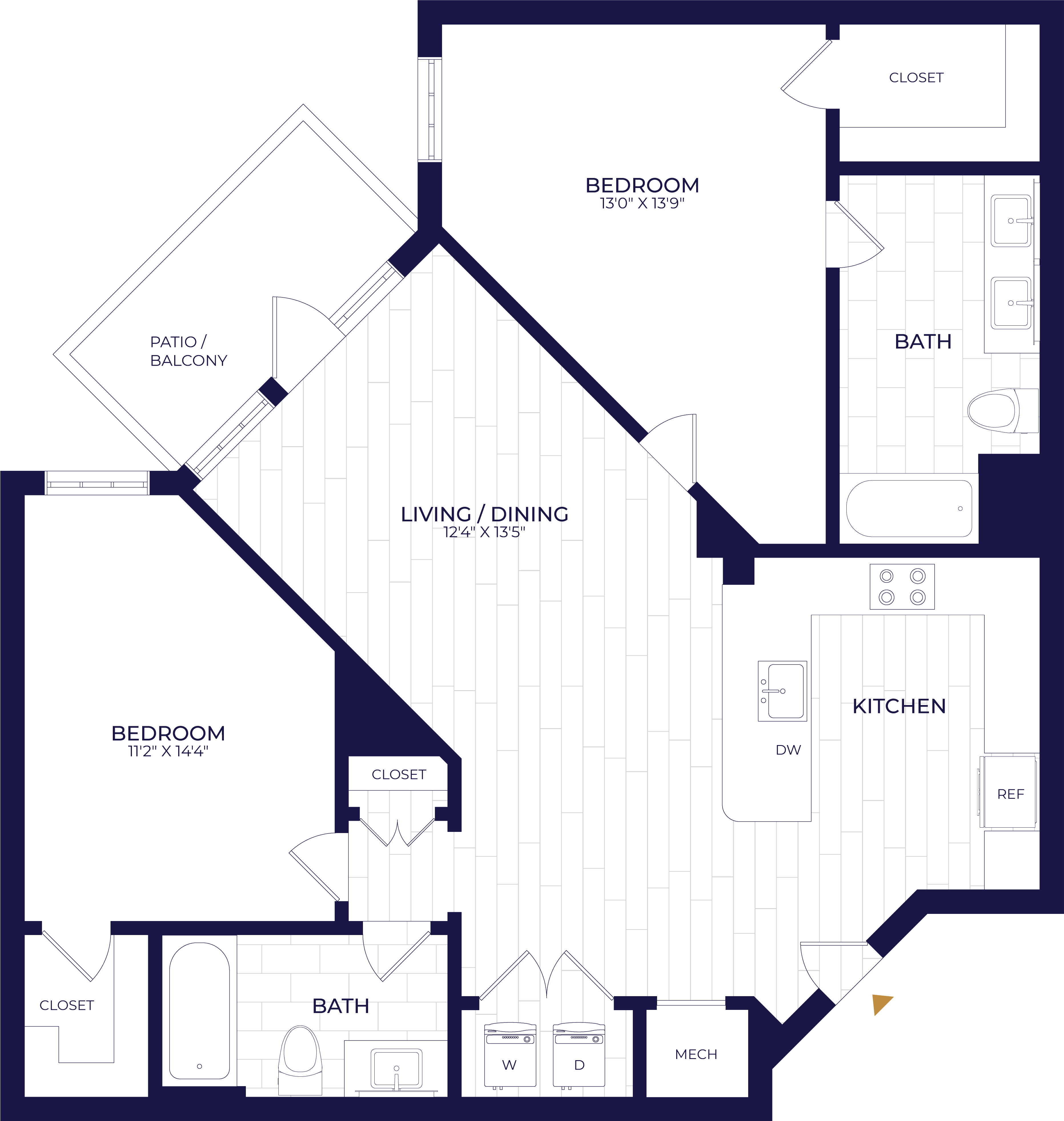 Floor Plan Image of Apartment Apt 504