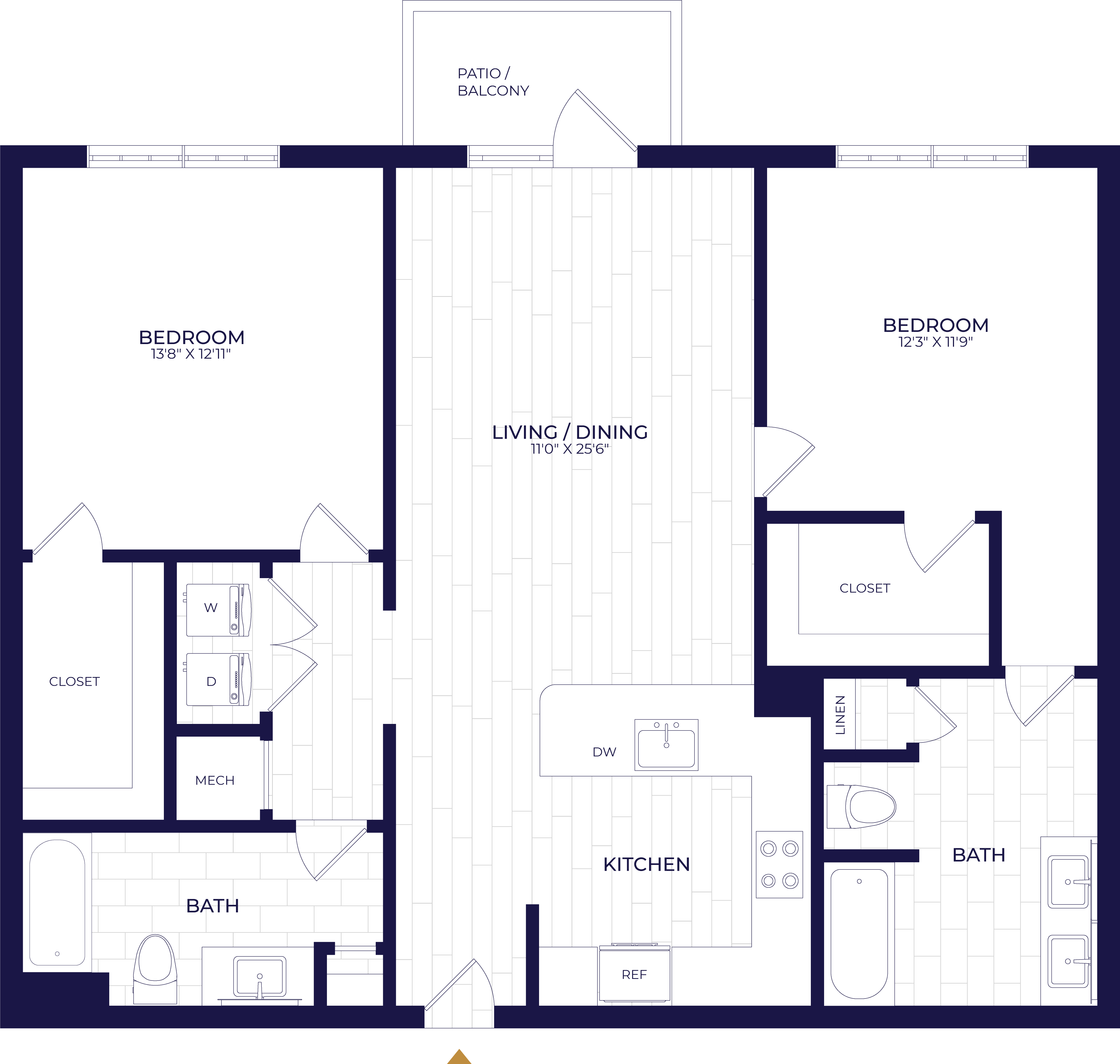 Floor Plan Image of Apartment Apt 636