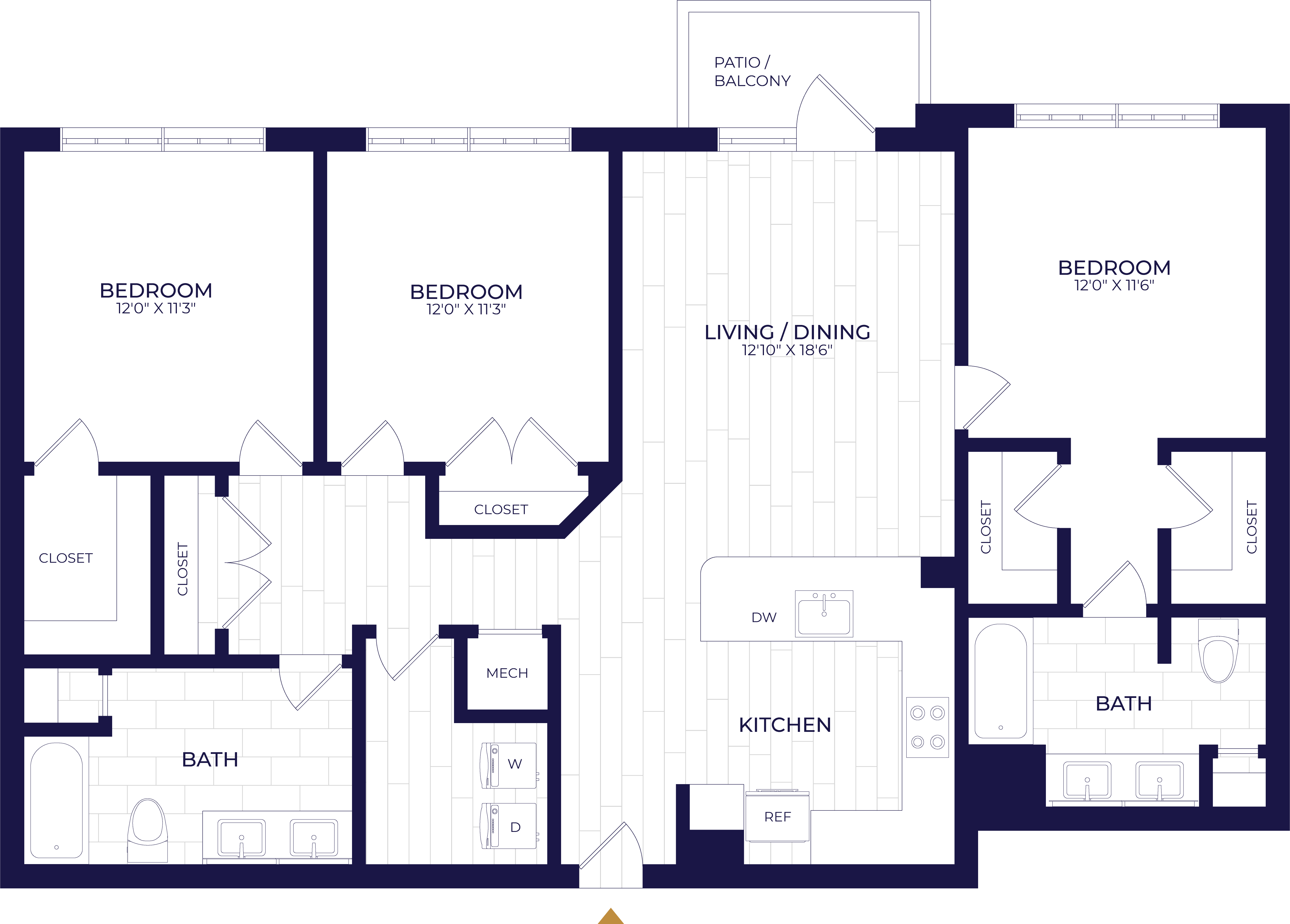 Floor Plan Image of Apartment Apt 464