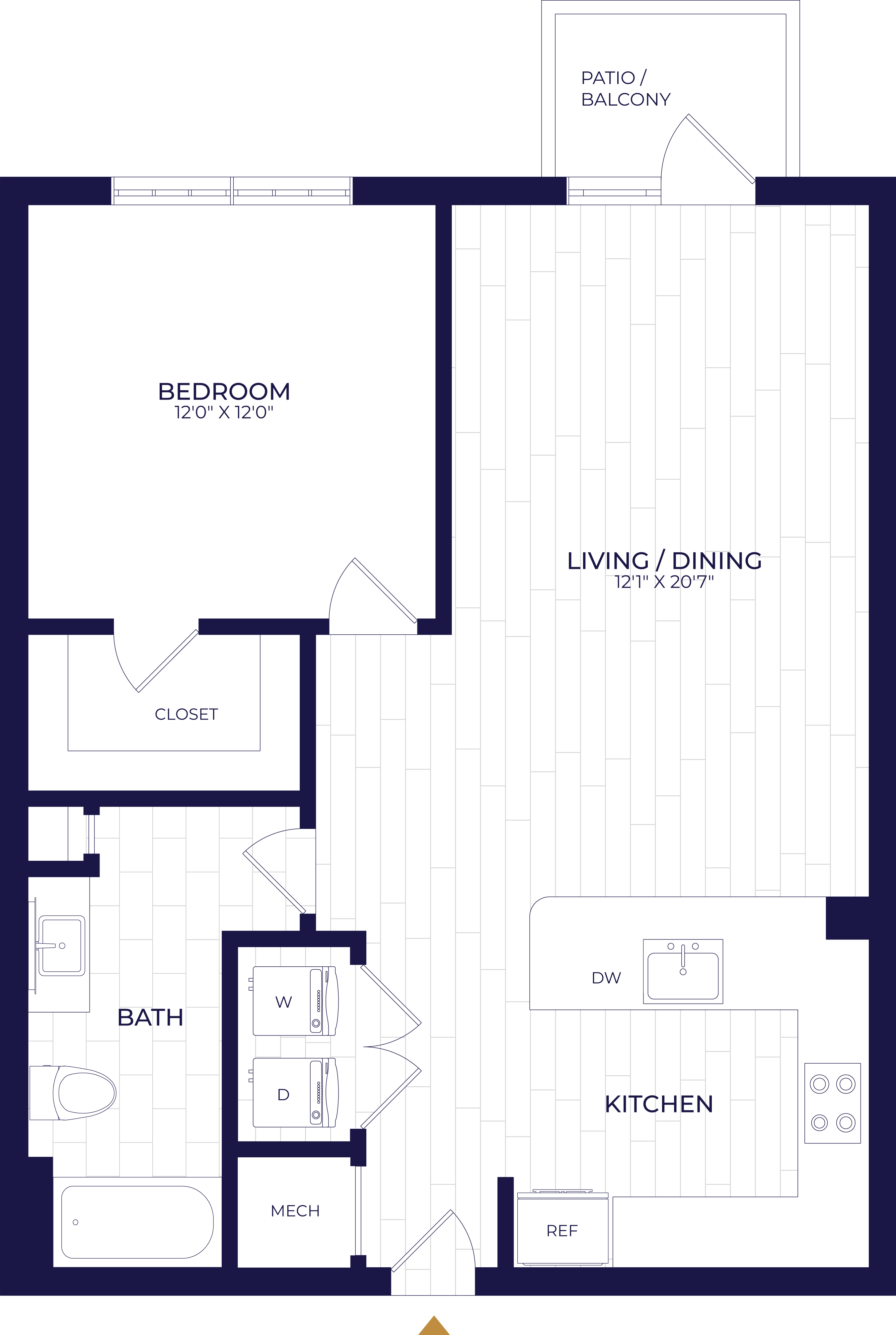 Floor Plan Image of Apartment Apt 262