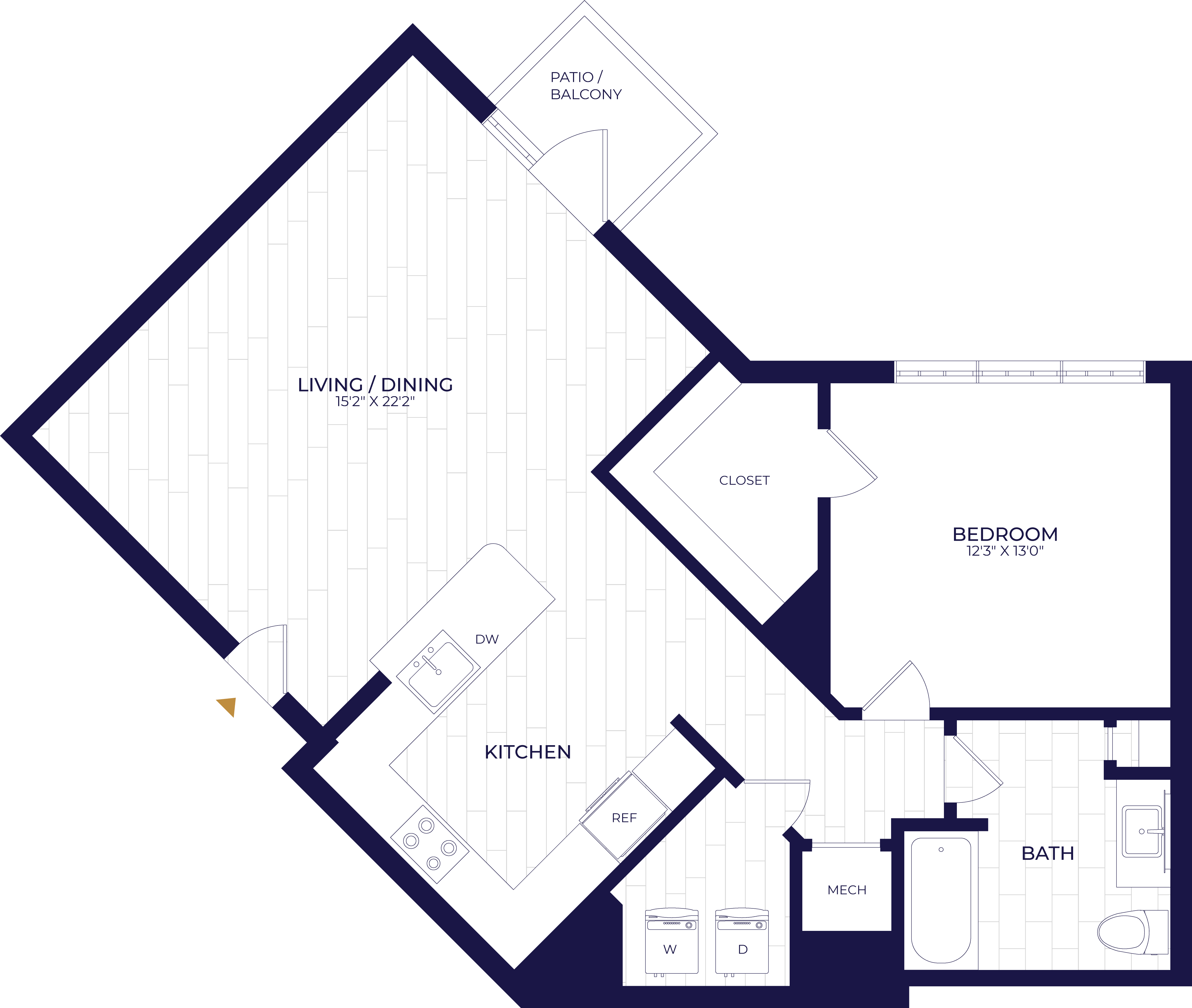 Floor Plan Image of Apartment Apt 723