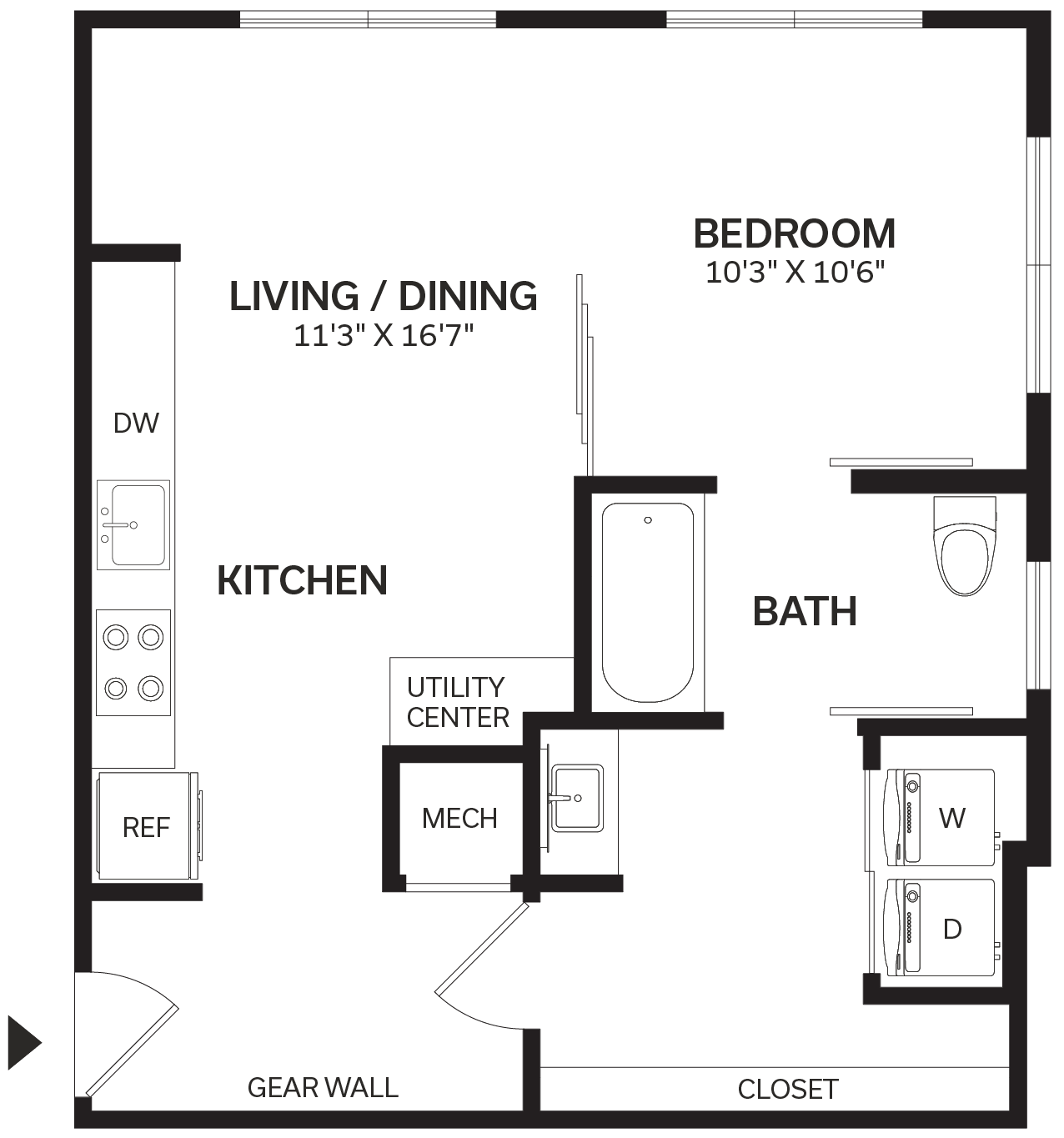 Floor Plan Image of Apartment Apt 401