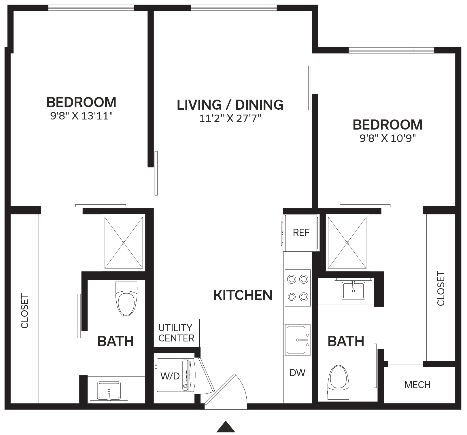 Floor Plan Image of Apartment Apt 214