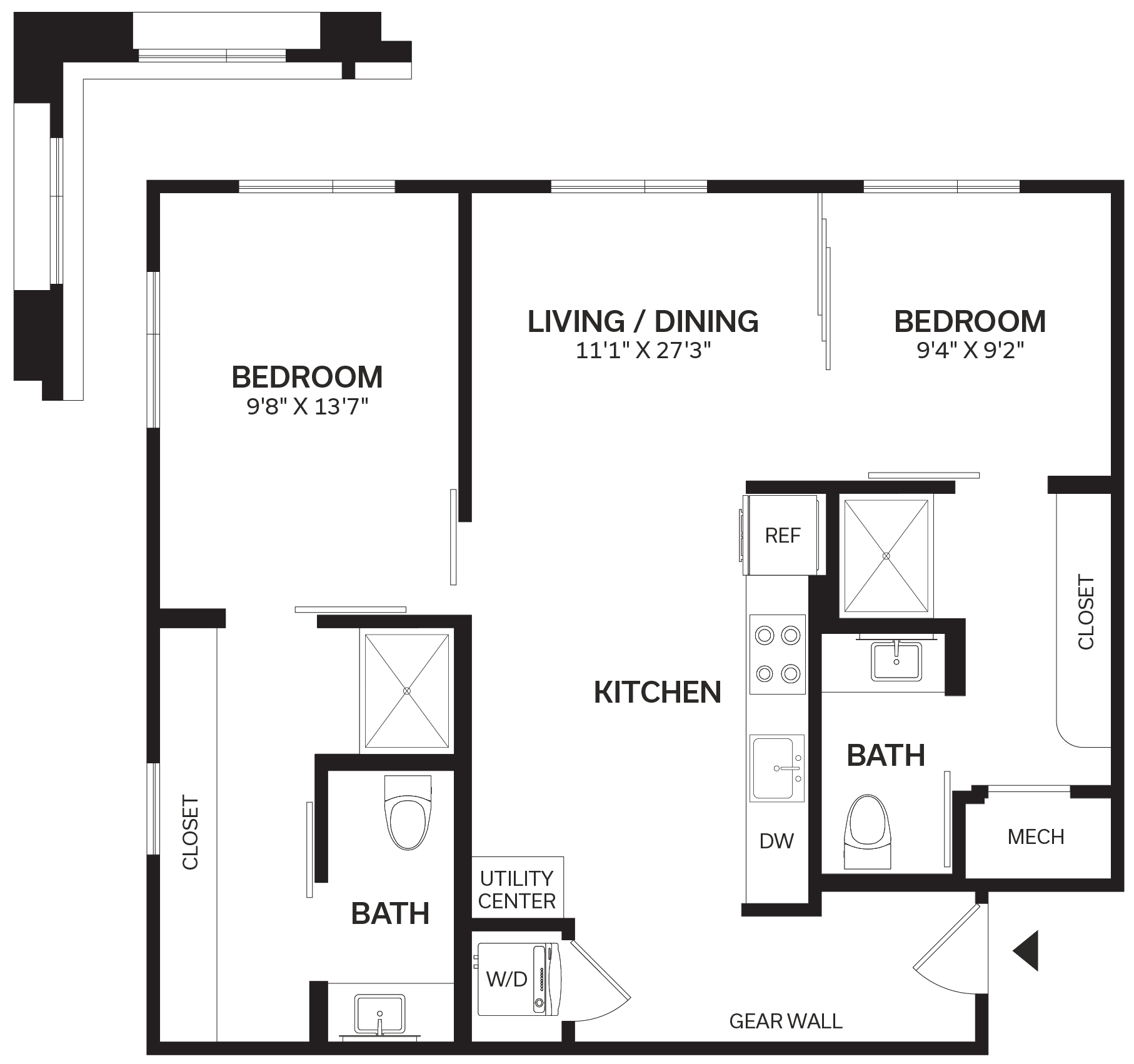 Floor Plan Image of Apartment Apt 305