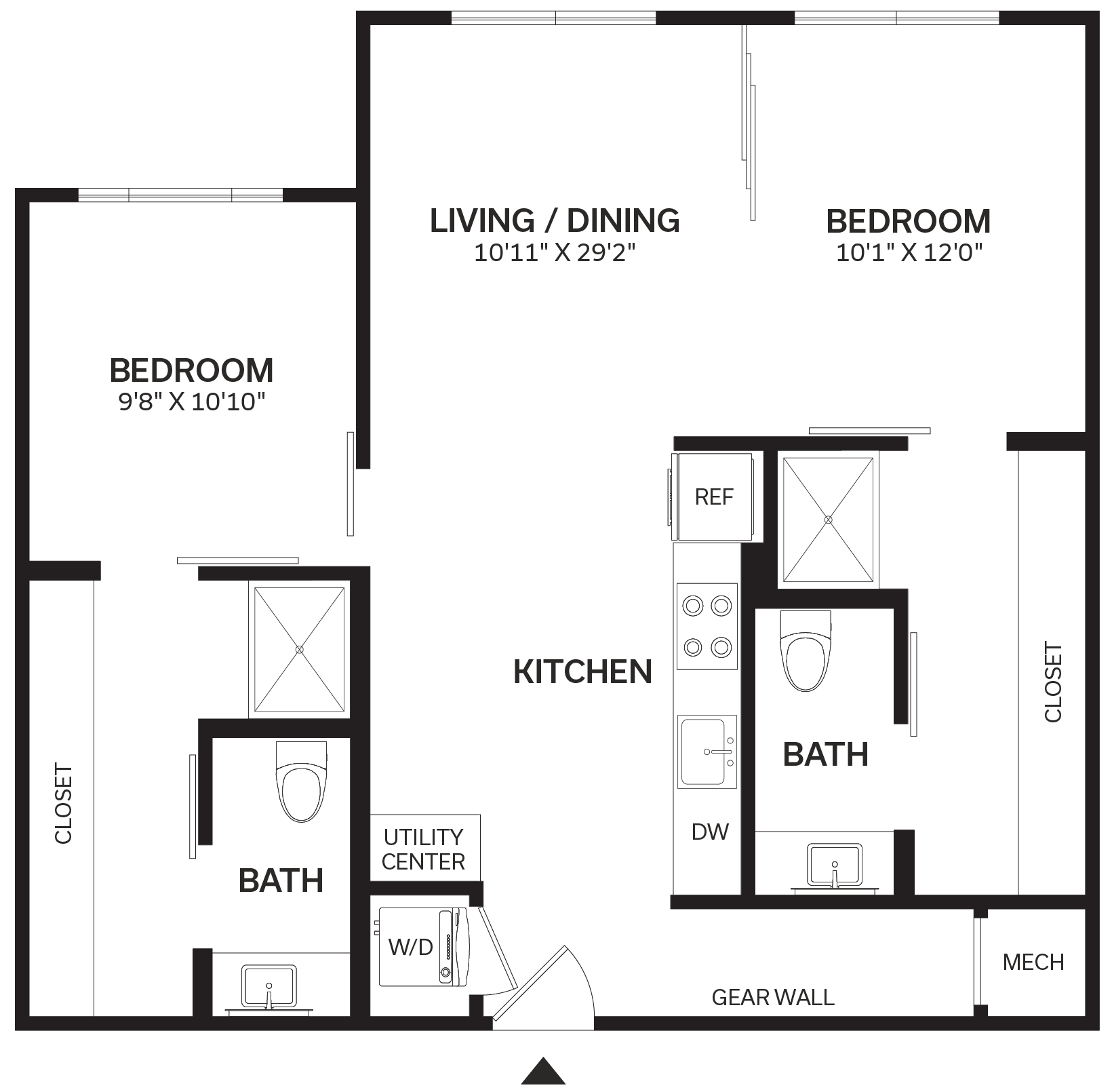 Floor Plan Image of Apartment Apt 406
