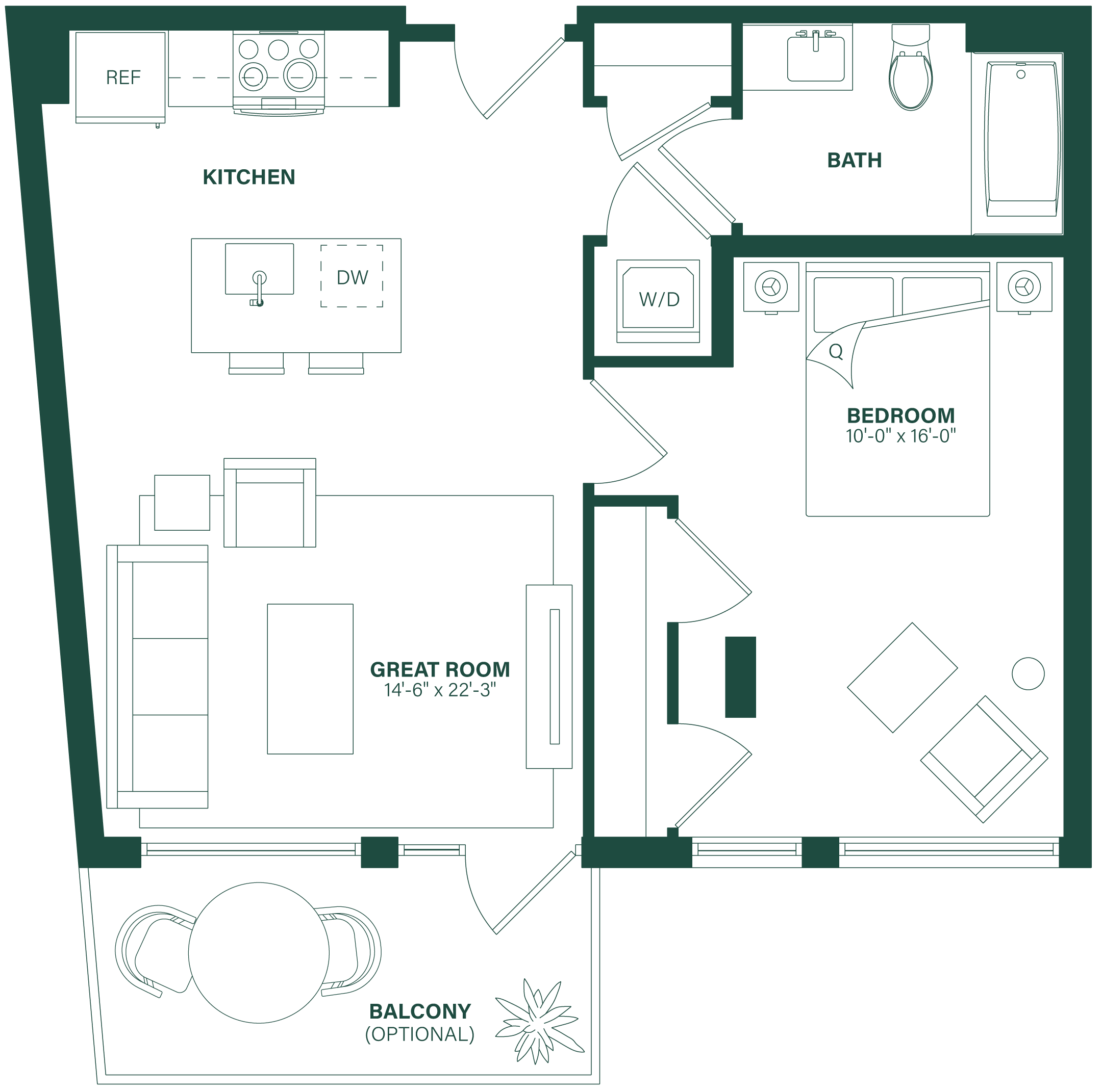 Floor Plan Image of Apartment Apt 805