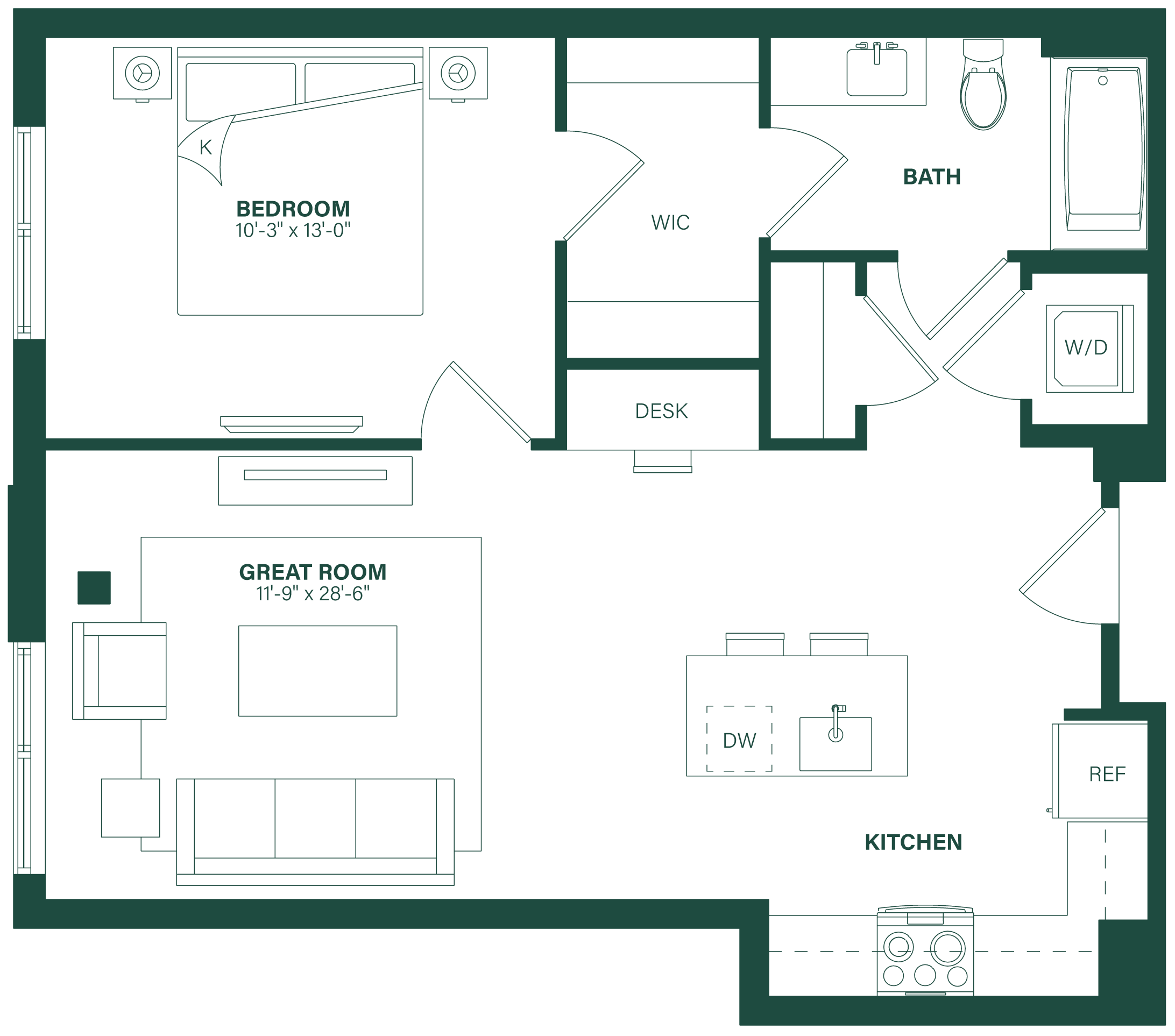 Floor Plan Image of Apartment Apt 320