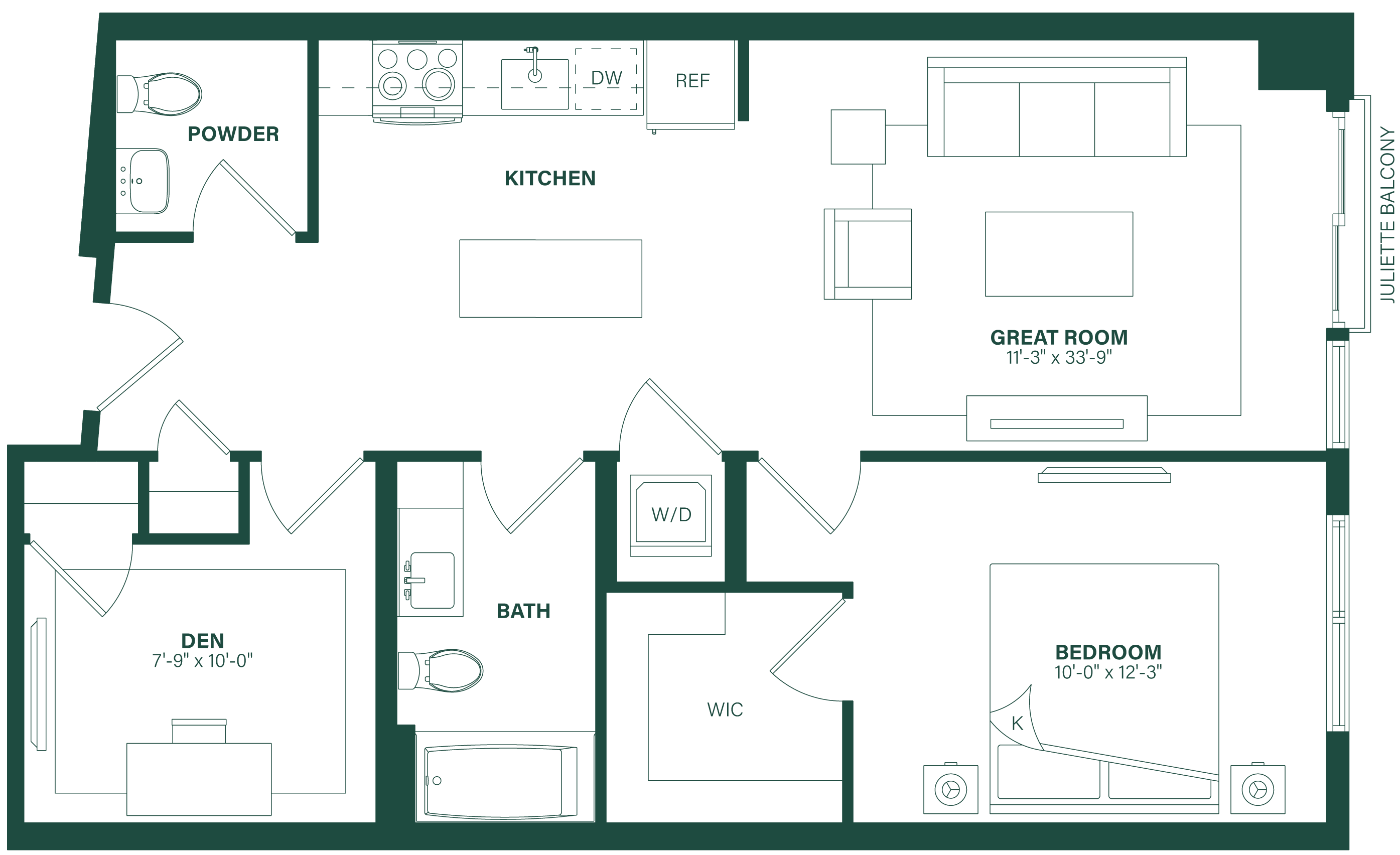 Floor Plan Image of Apartment Apt 404