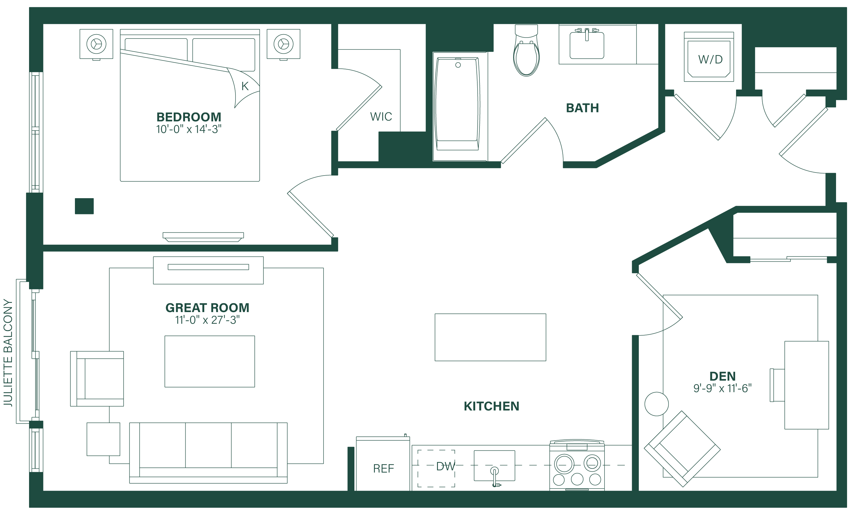 Floor Plan Image of Apartment Apt 409
