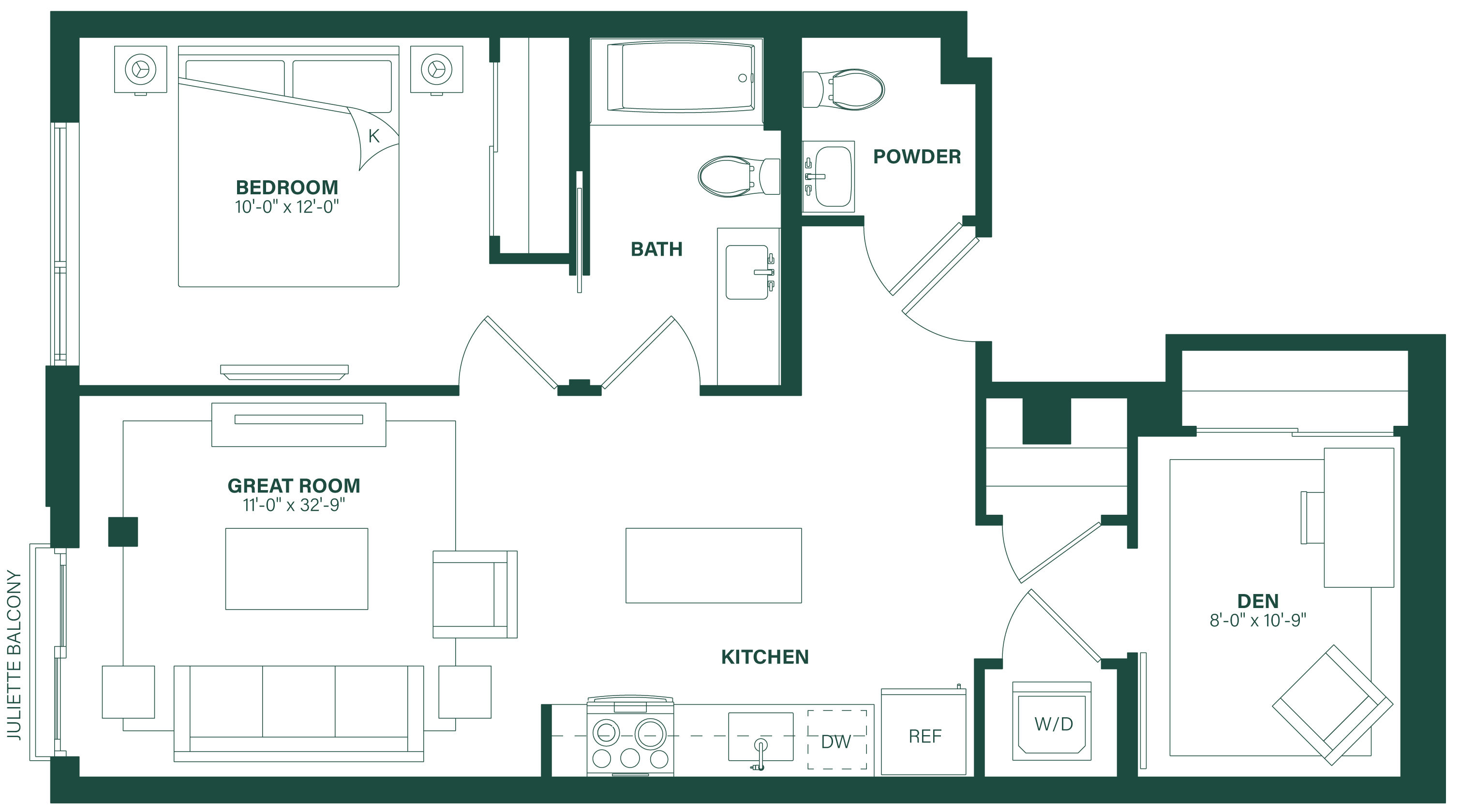 Floor Plan Image of Apartment Apt 424