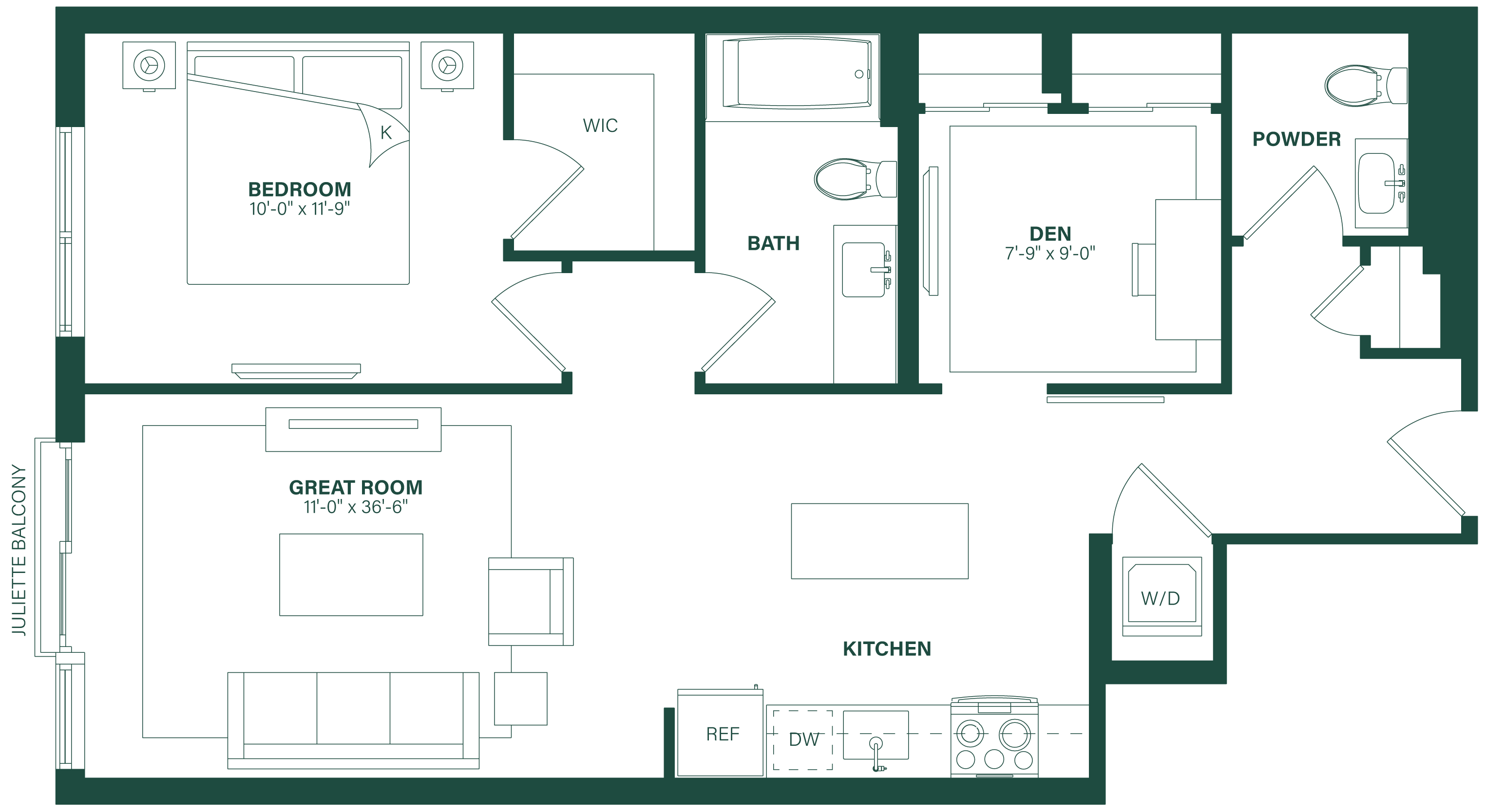 Floor Plan Image of Apartment Apt 225