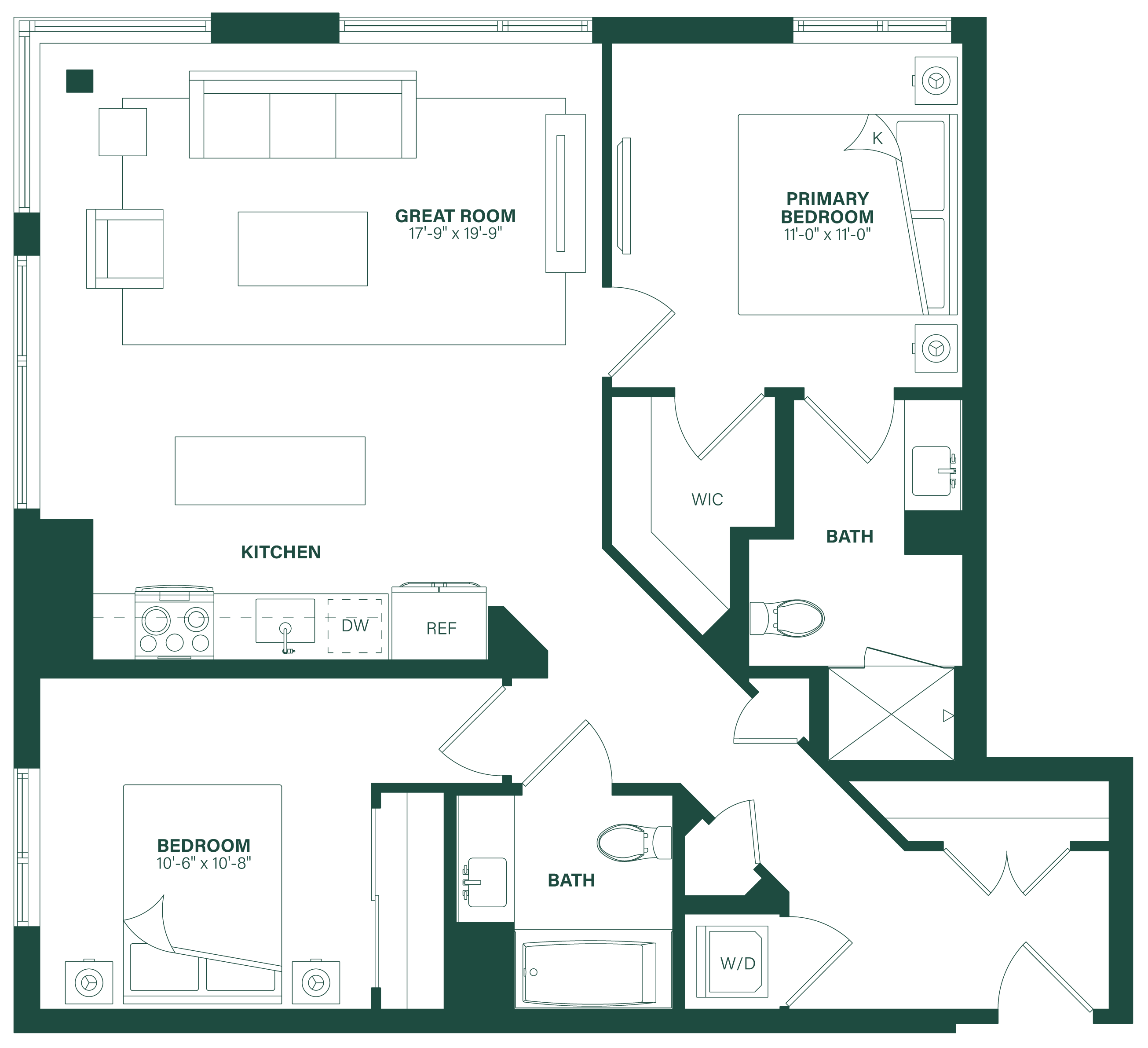 Floor Plan Image of Apartment Apt 223