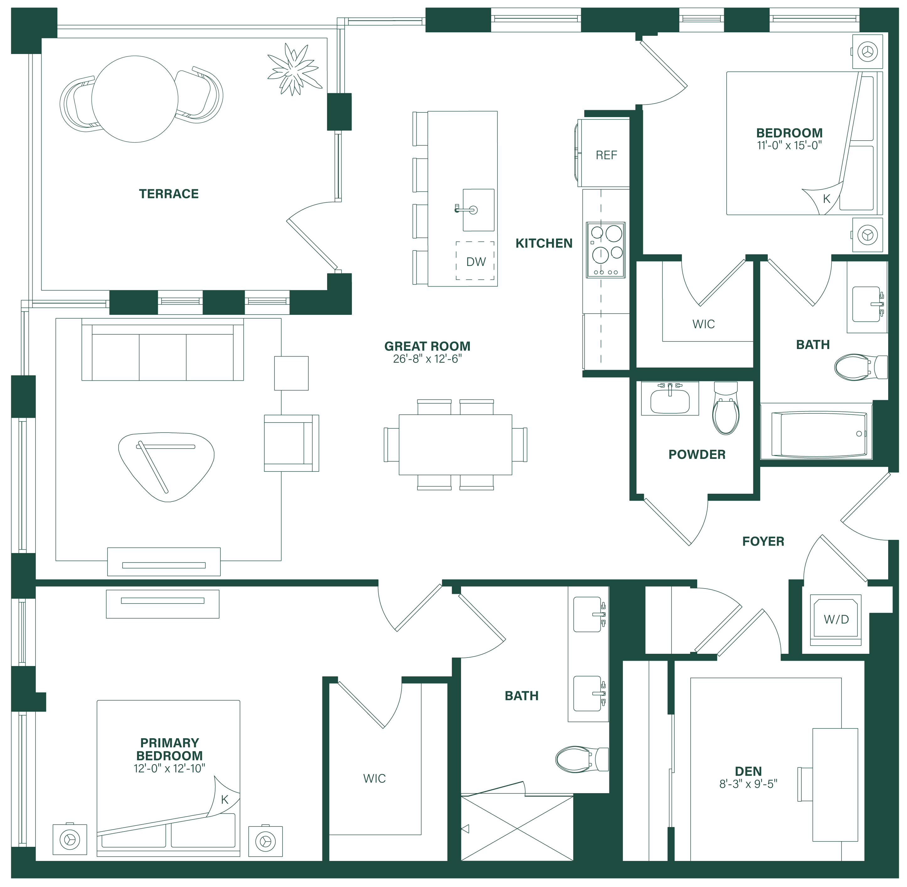 Floor Plan Image of Apartment Apt 718