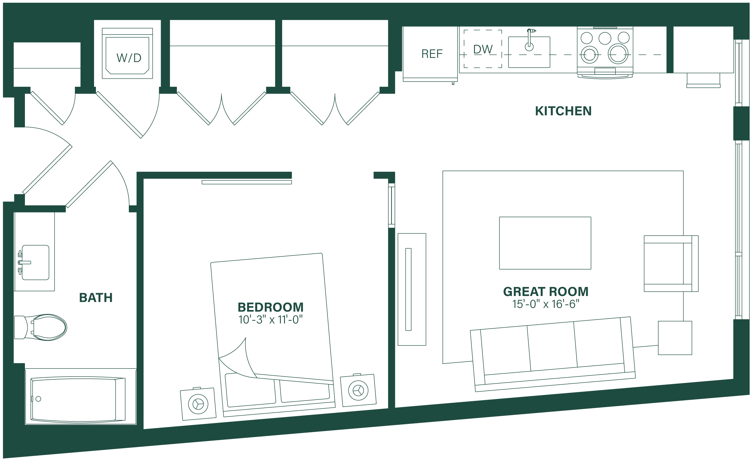 Floor Plan Image of Apartment Apt 114