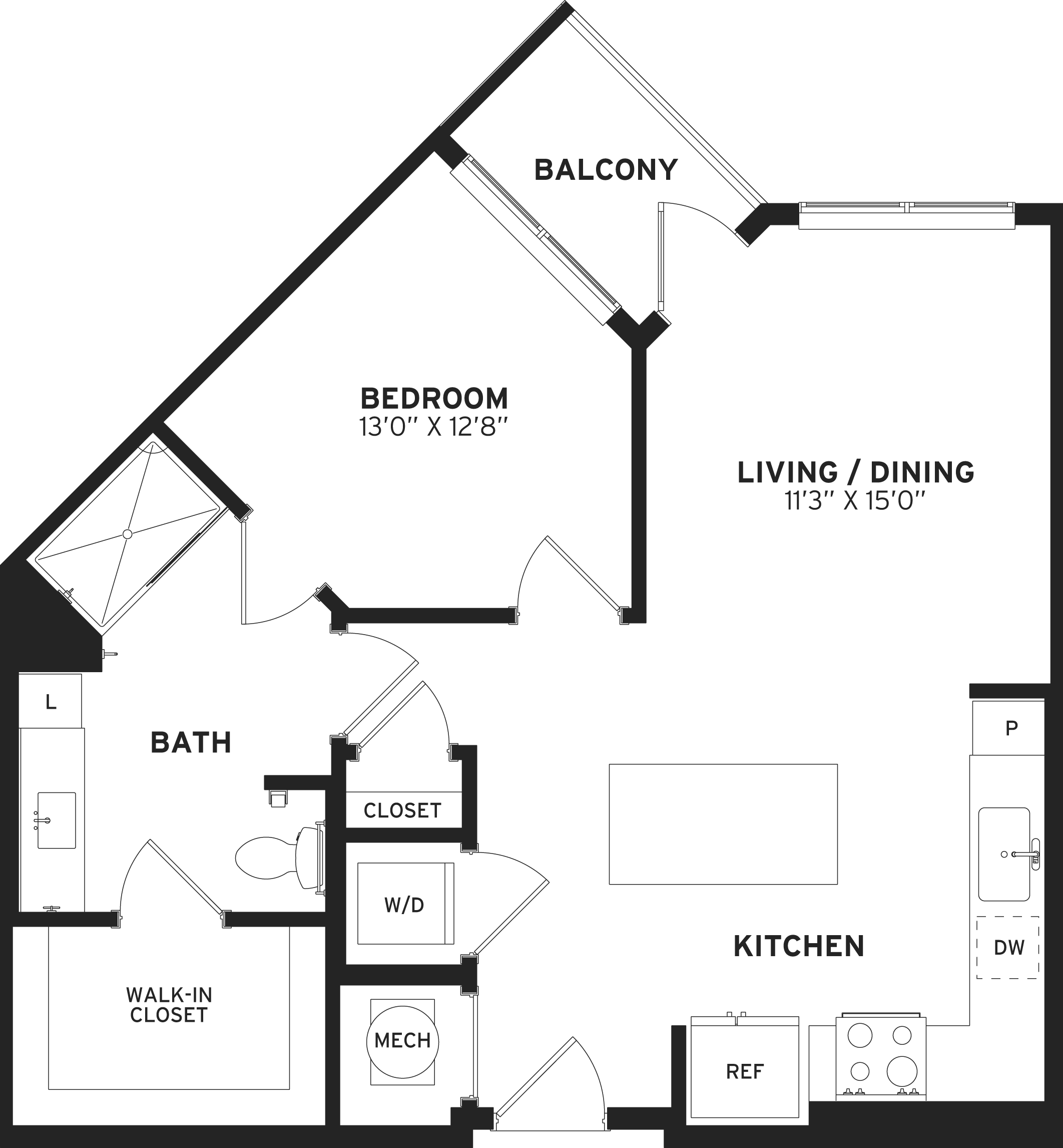 Floor Plan Image of Apartment Apt 1-314