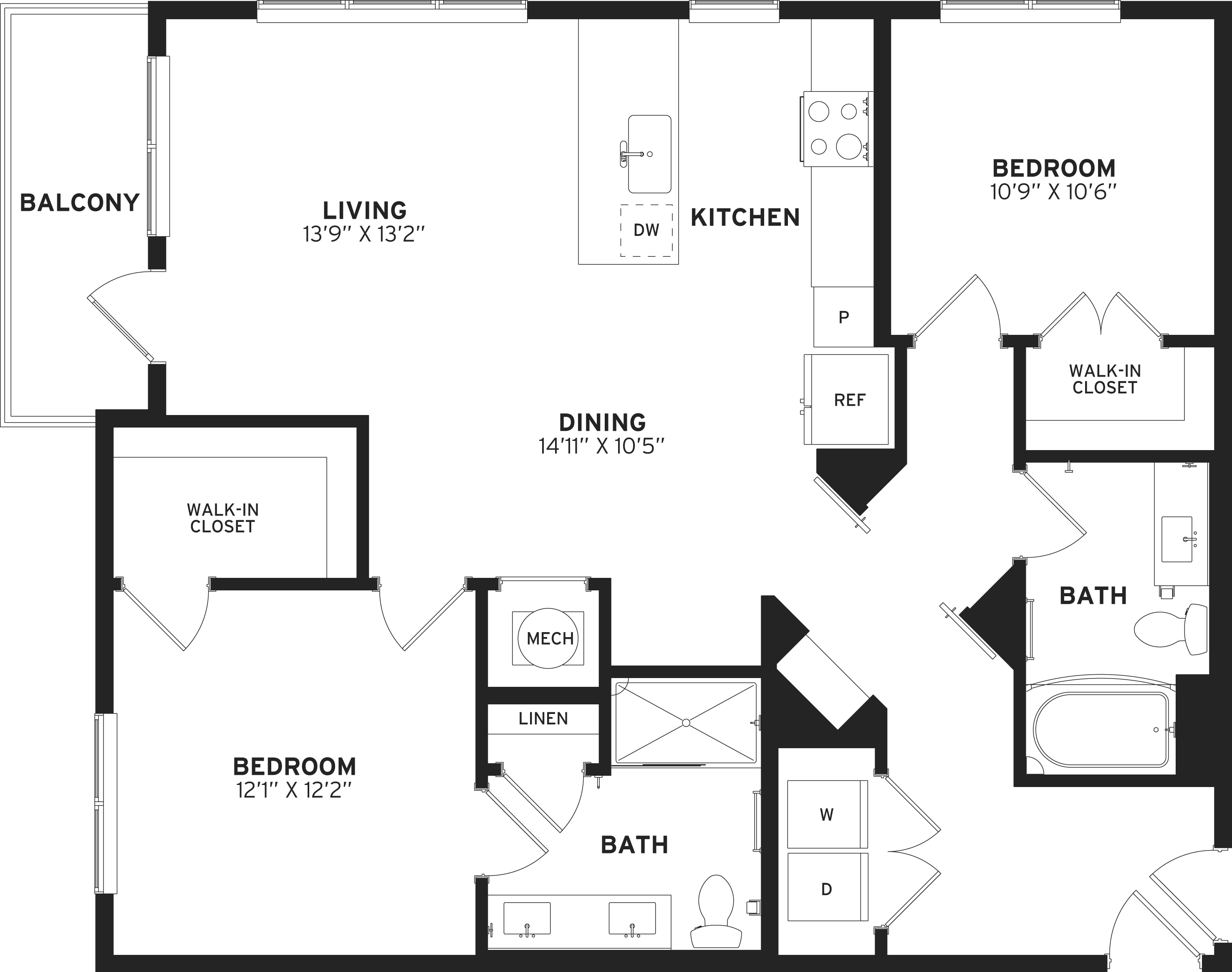 Floor Plan Image of Apartment Apt 1-421