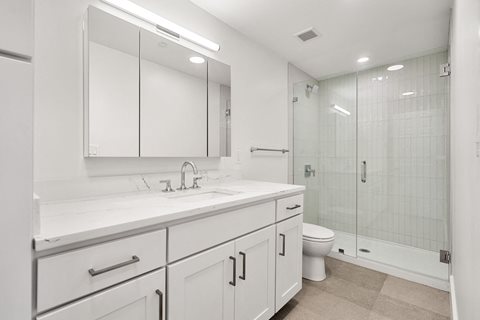 440-7 a bathroom with a sink and a toilet and a shower