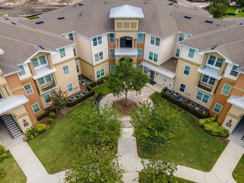 3 Story Exterior Courtyard View