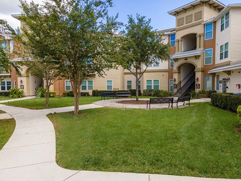 3 Story Exterior Courtyard View