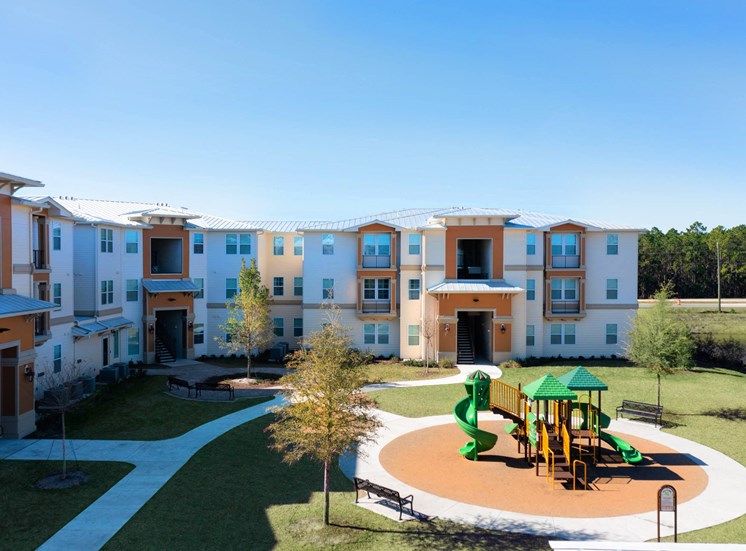 3 Story Exterior Playground View