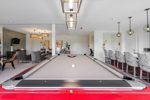 Clubhouse pool table view