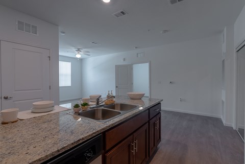 kitchen and dining area