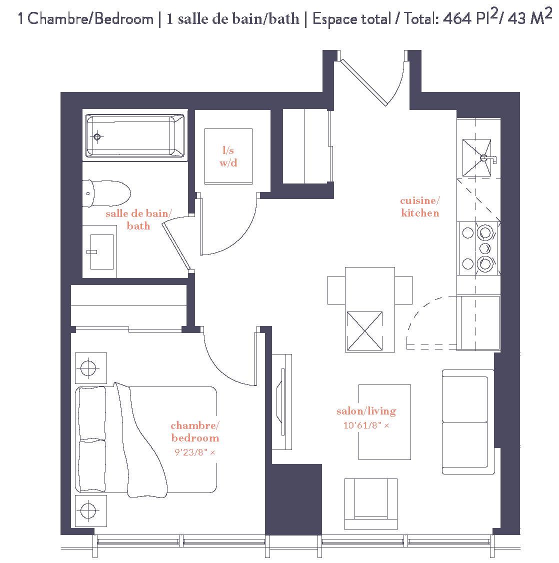 LLV Cartier 1 Bed 1 Bath 464sf.png
