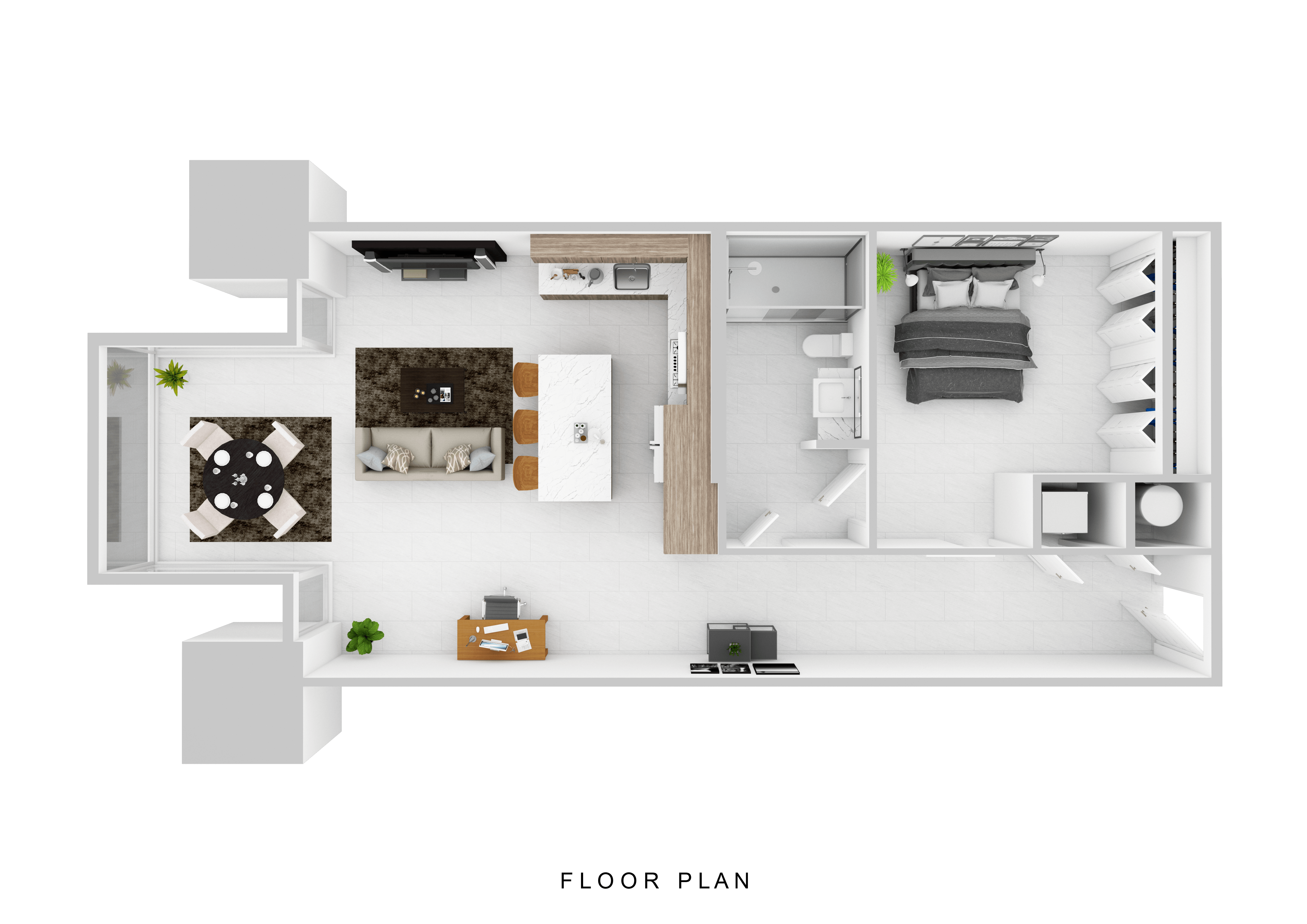 Floor plan layout diagram for A1A