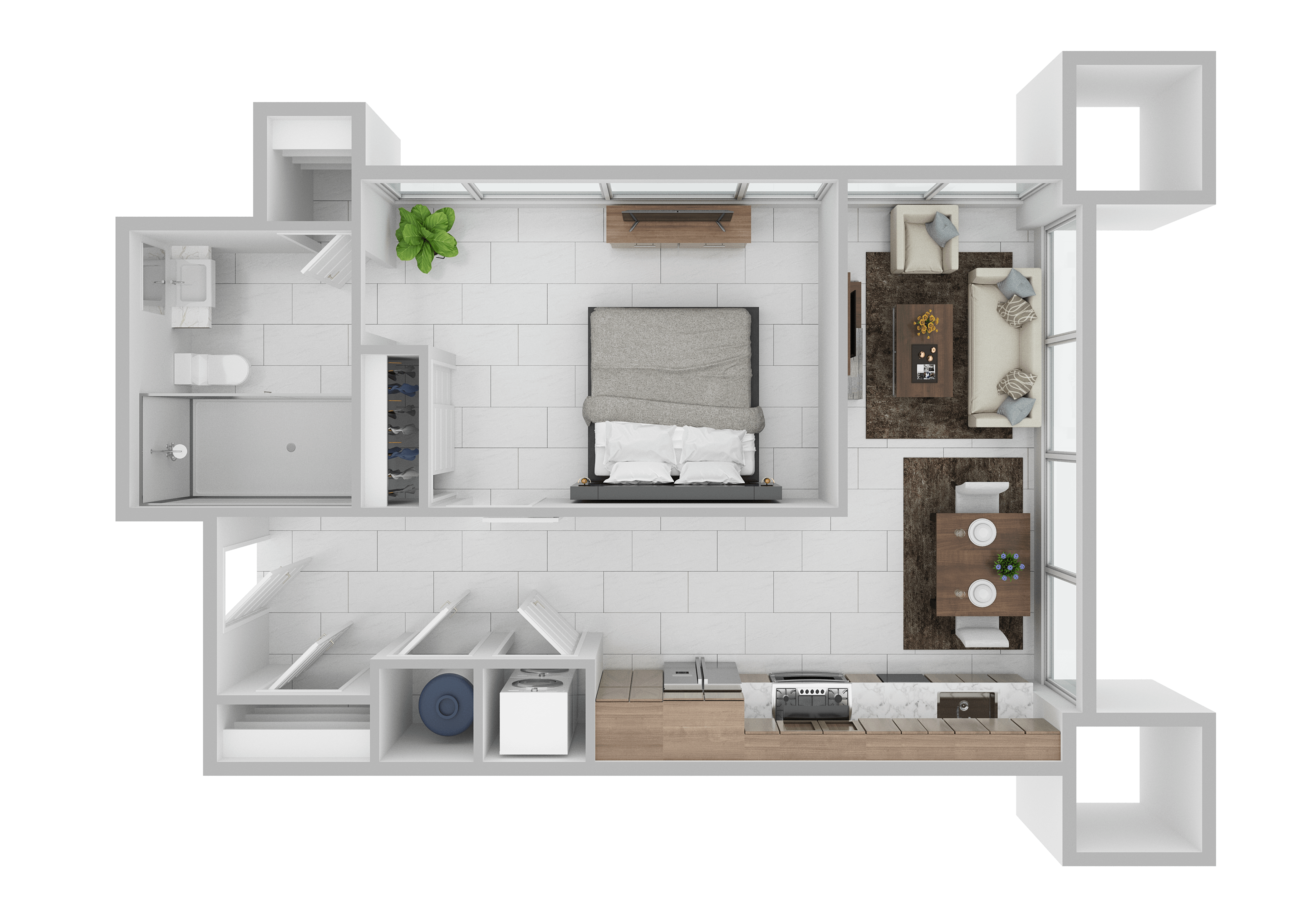 Floor plan layout diagram for A3C