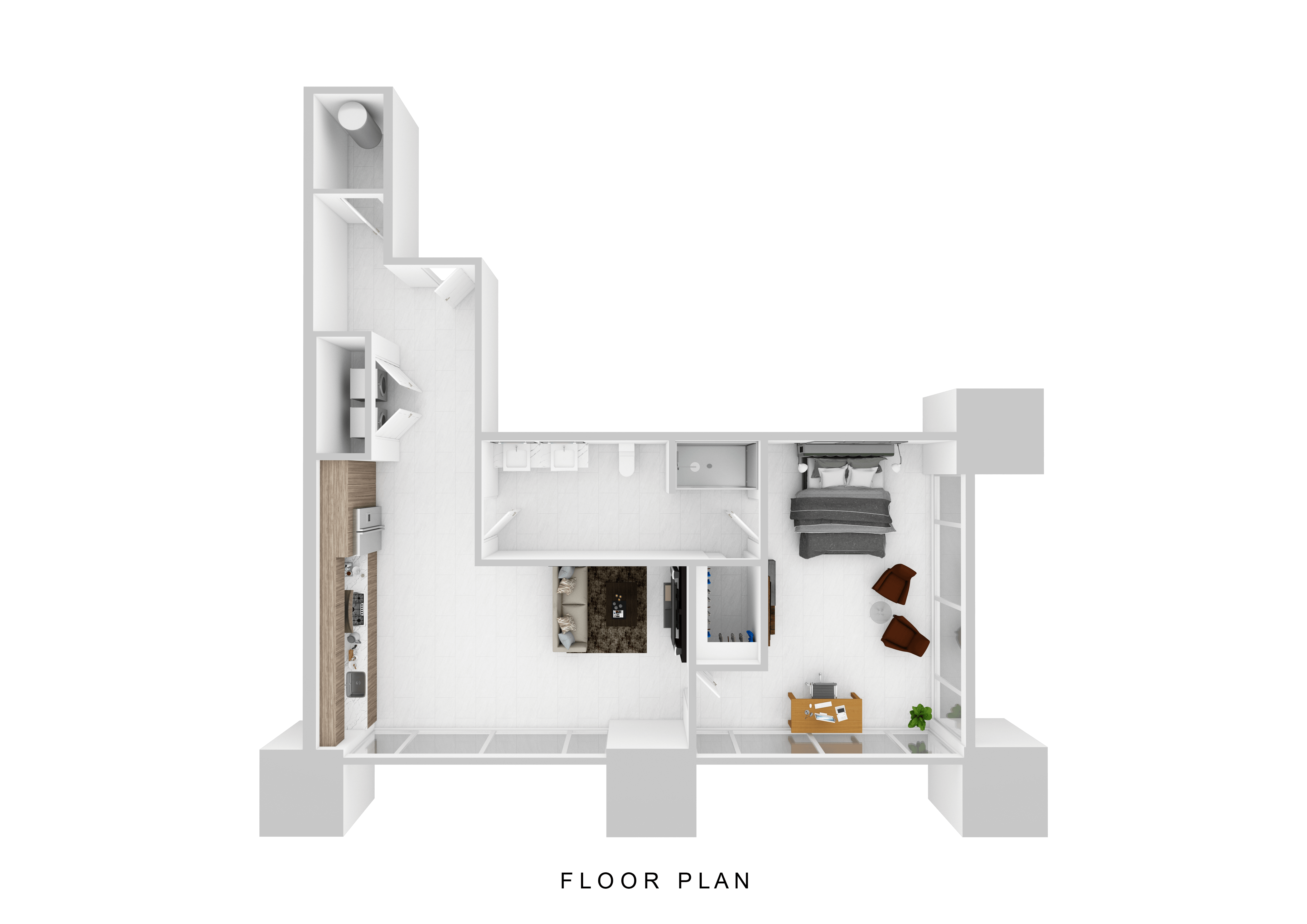 Floor plan layout diagram for A4B