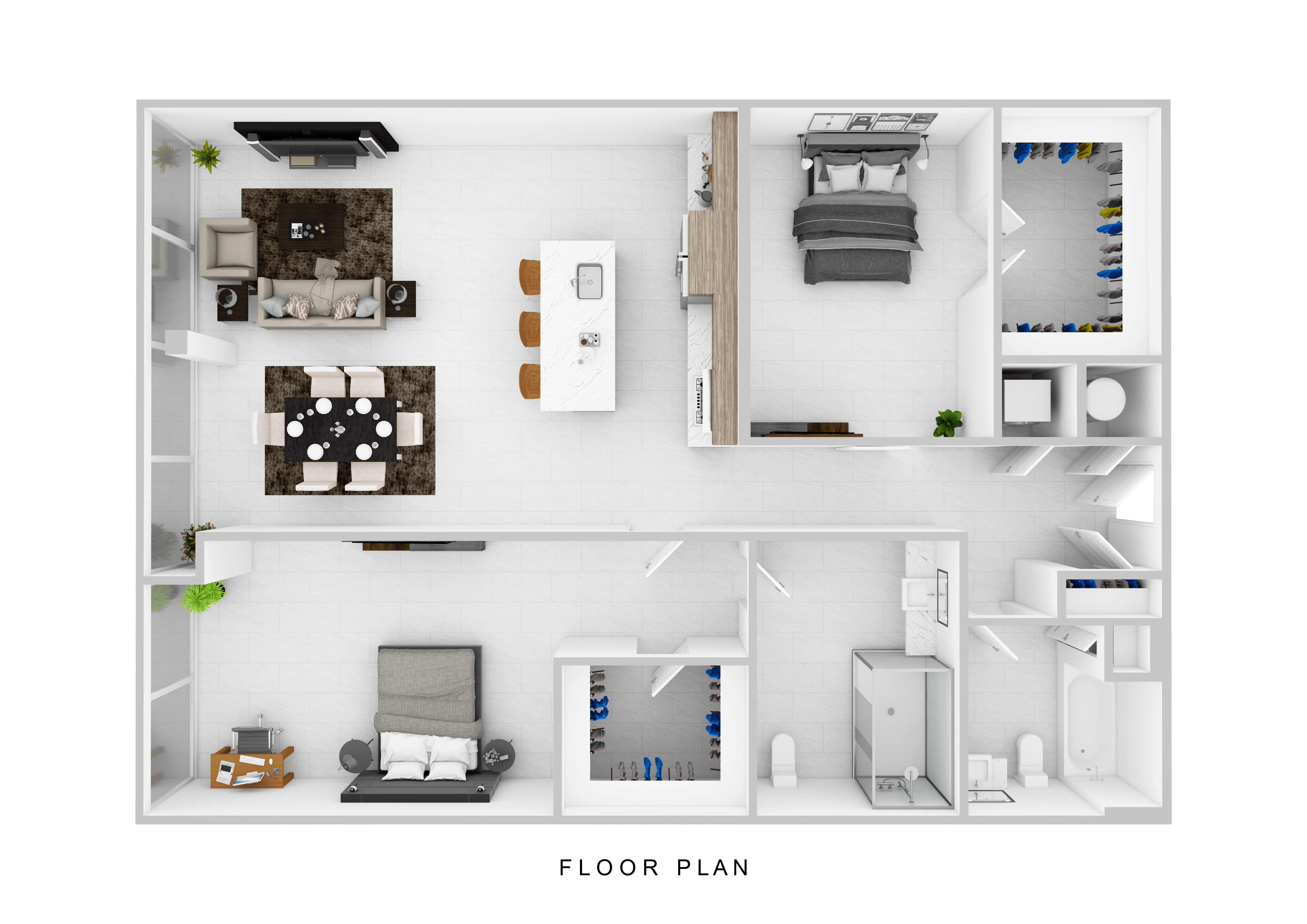 Floor plan layout diagram for B1B